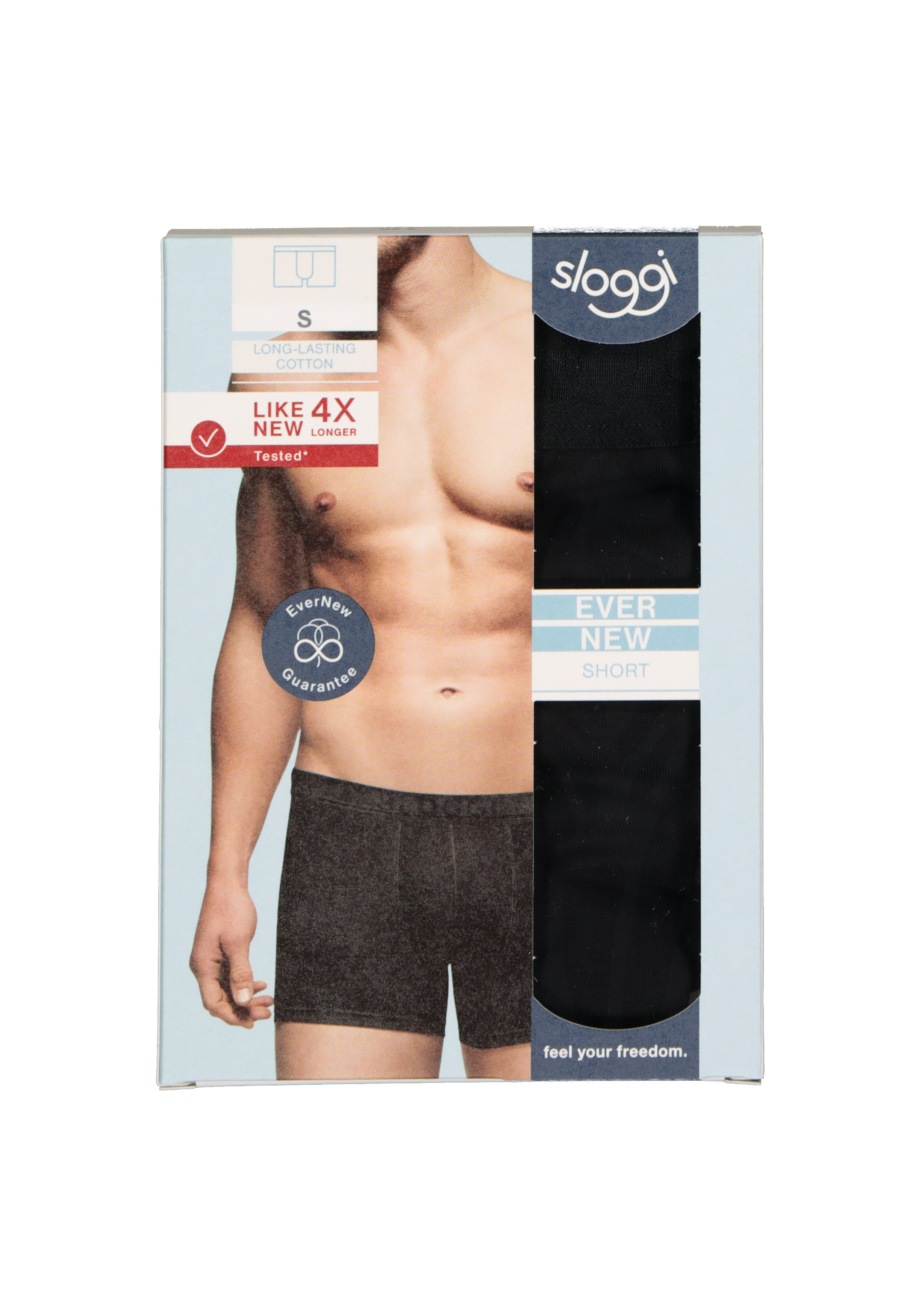 Sloggi Men EVERNEW Short, heren boxer (1-pack), zwart