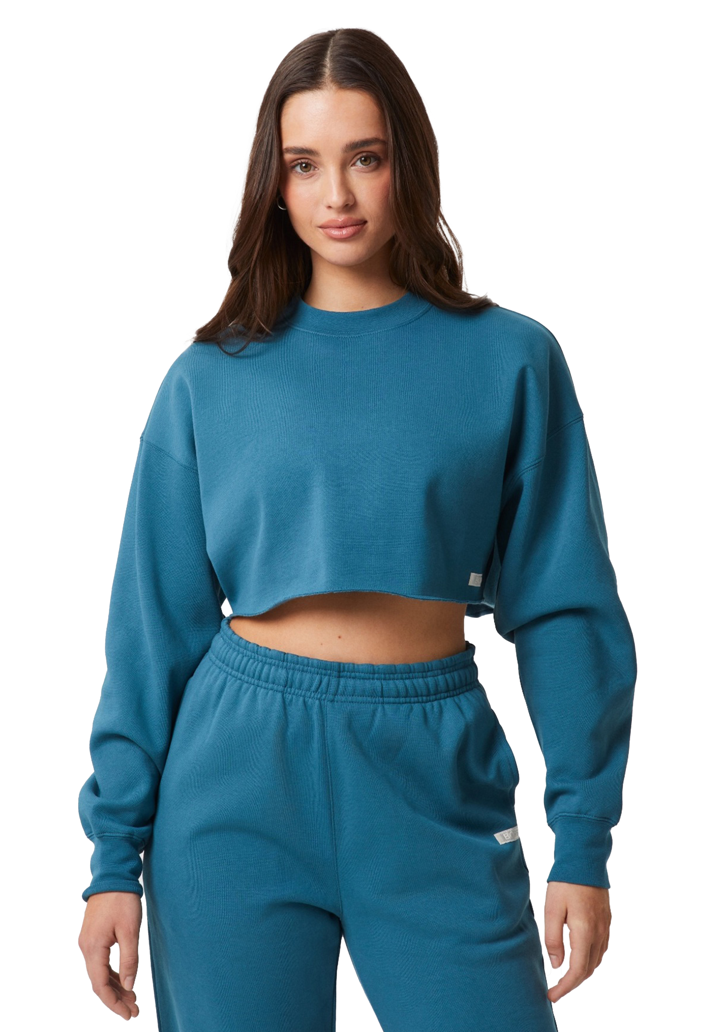 Bjorn Borg dames Studio oversized cropped crew, blauw