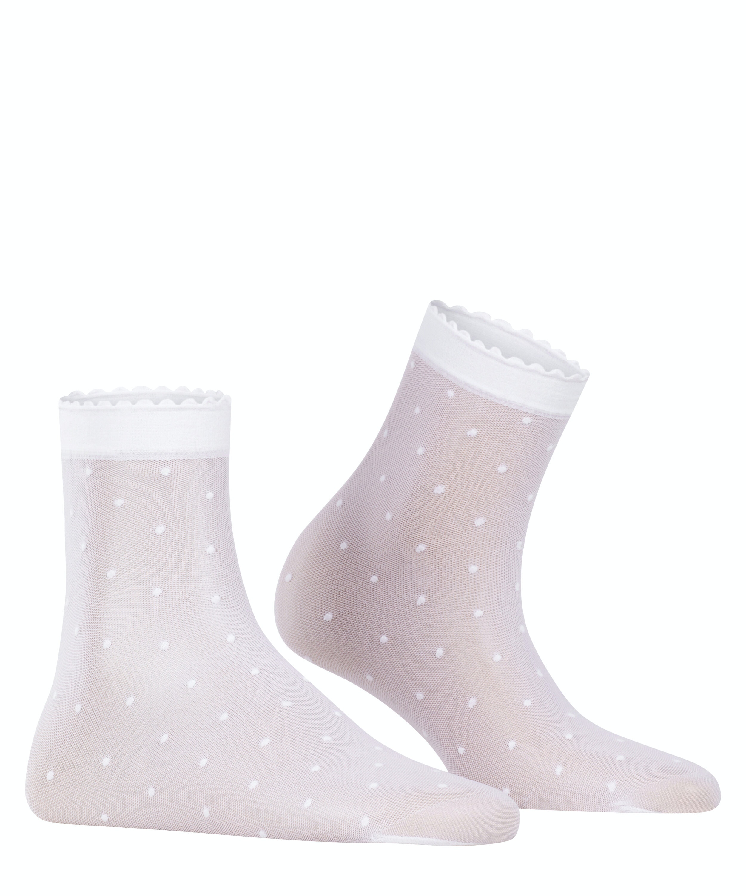 FALKE Dot 15 DEN dames sokjes, wit (white)