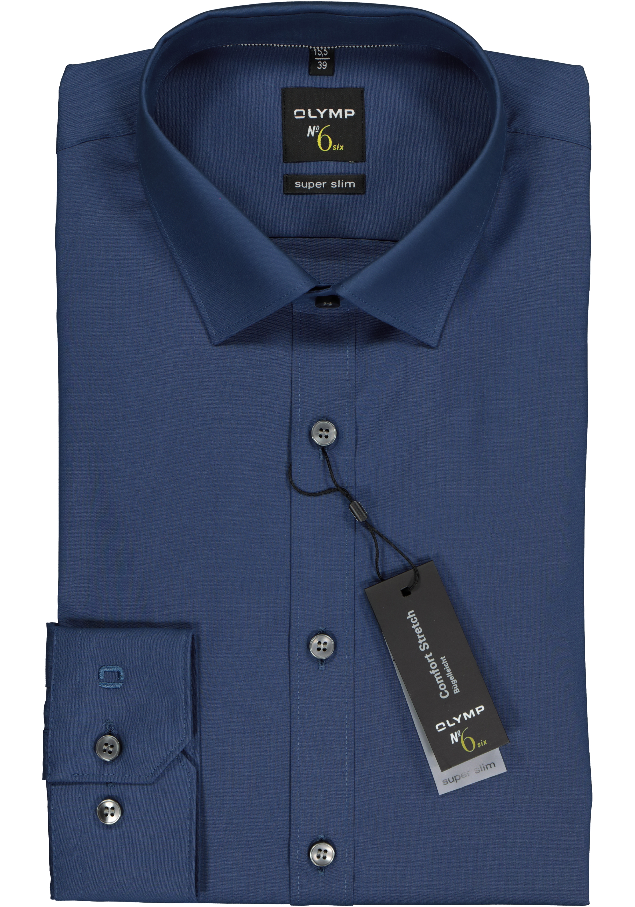 OLYMP No. Six super slim fit overhemd, blauw 