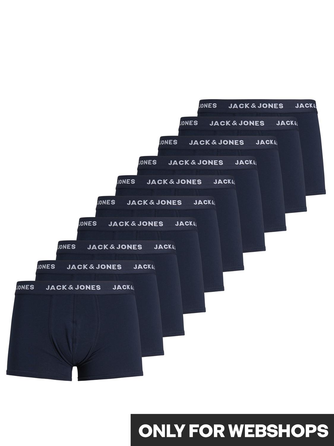 JACK & JONES Jacsolid trunks (10-pack), heren boxers, blauw