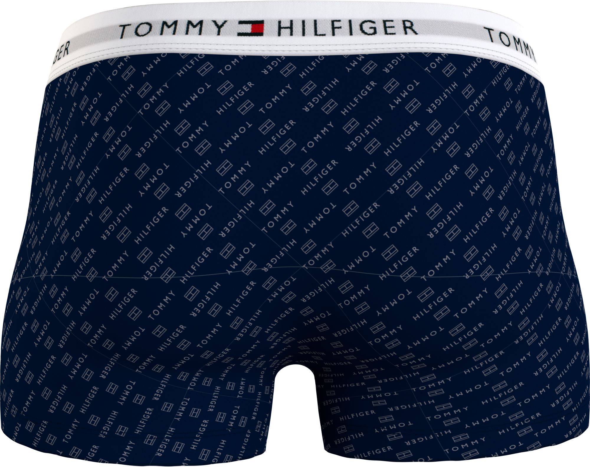 Tommy Hilfiger trunk (3-pack), heren boxers normale lengte, blauw, grijs, logoprint