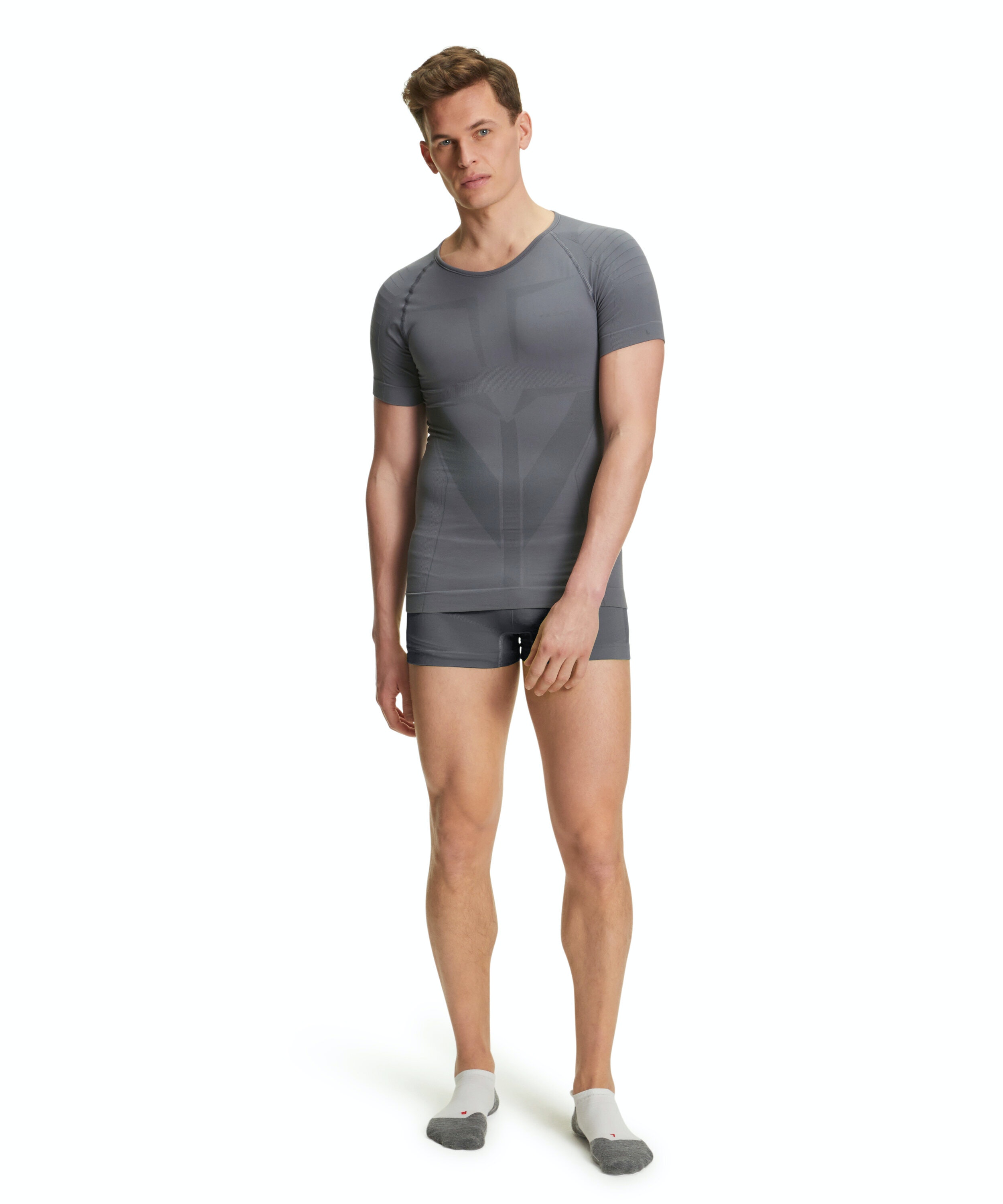 FALKE heren T-shirt Warm, thermoshirt, grijs (concrete)