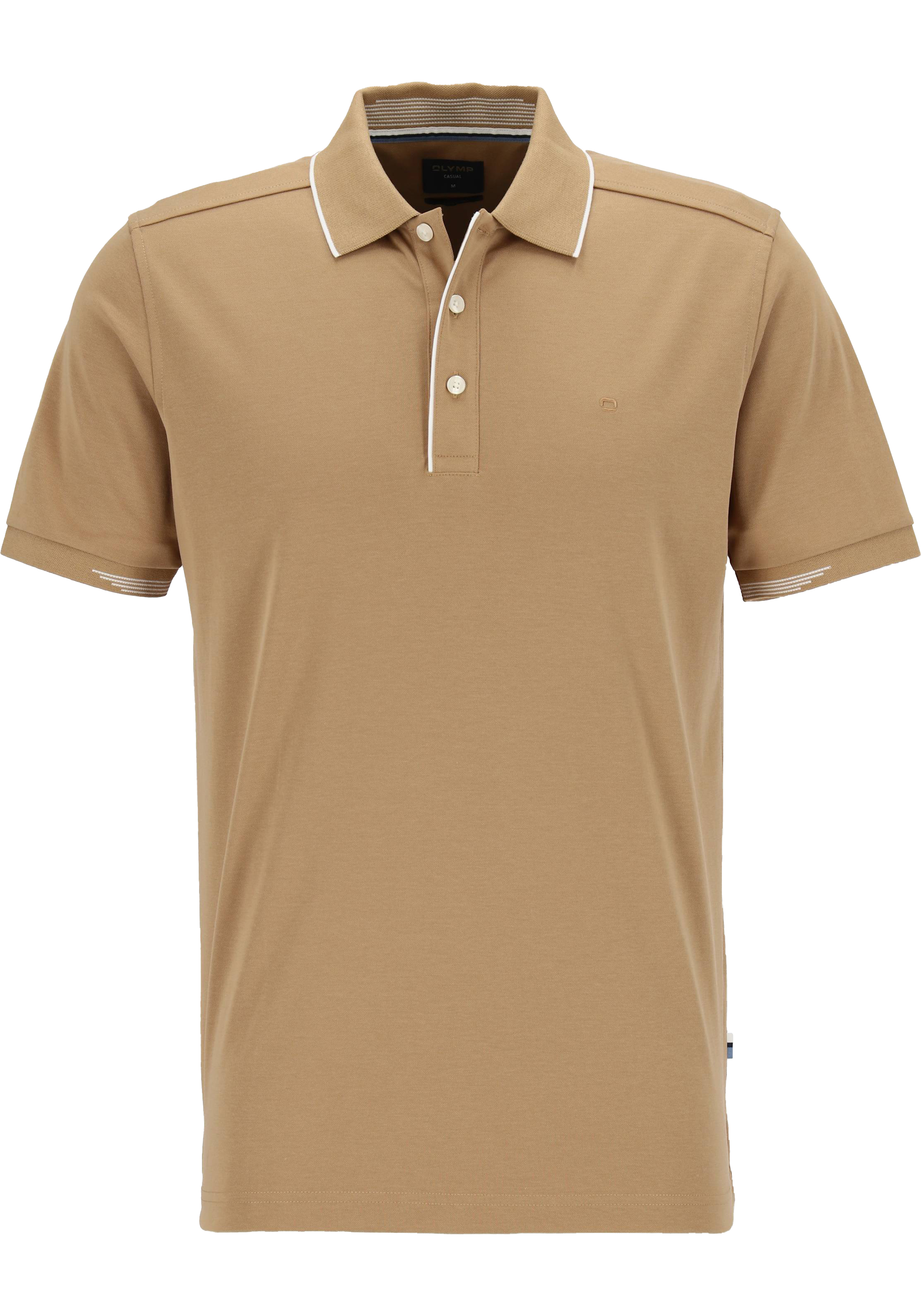 OLYMP Polo Casual, modern fit polo, caramel