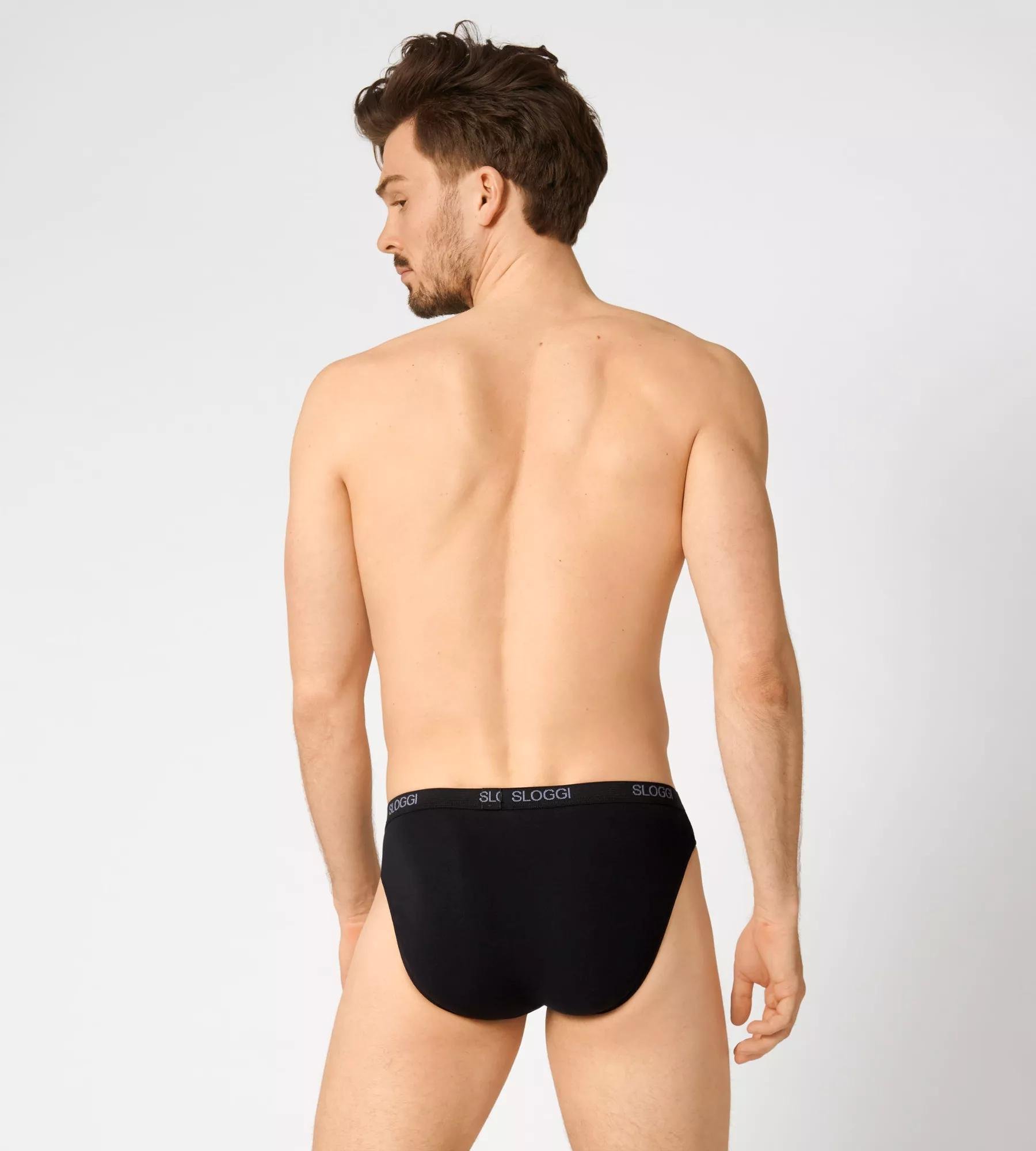 Sloggi Men Basic Mini, heren slip met smalle zijkanten (1-pack), zwart