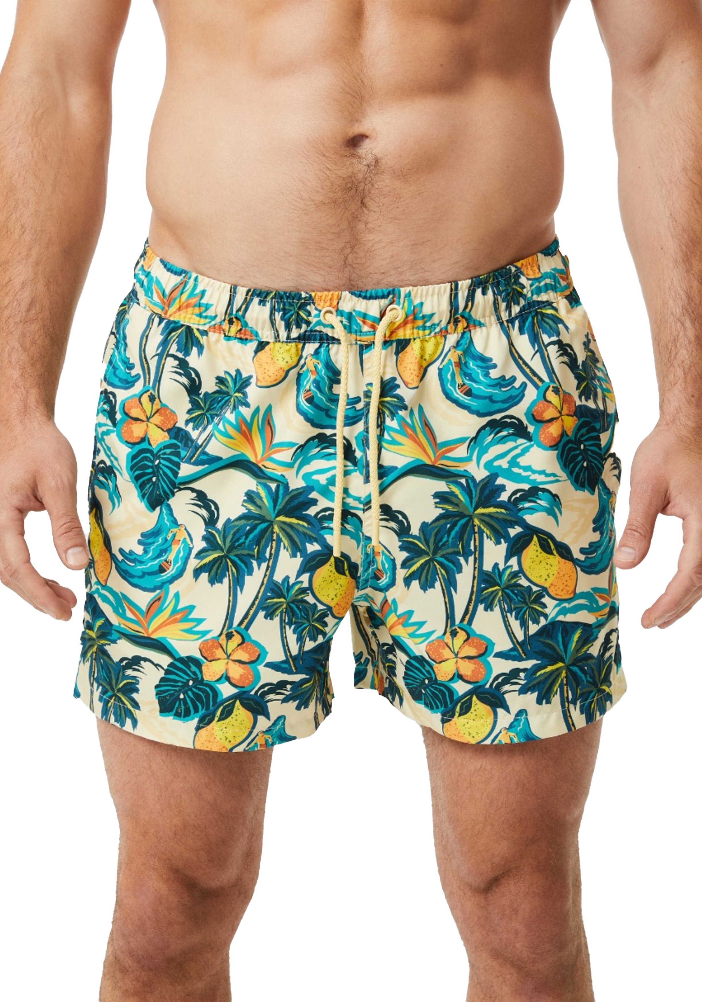 Bjorn Borg Print Swim Shorts, heren zwembroek, citroenen print