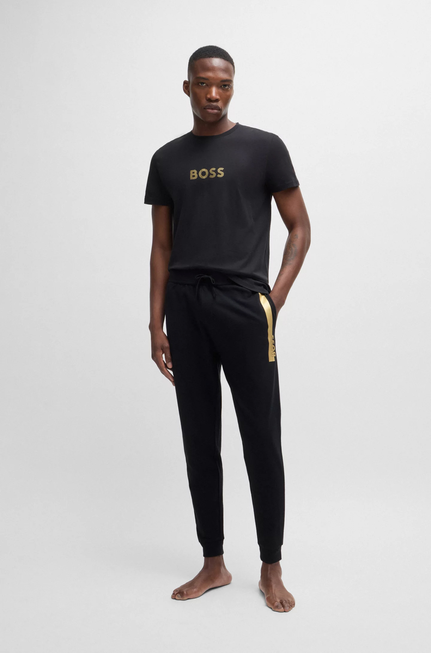 BOSS Authentic Pants, heren pyjama- of loungebroek, zwart