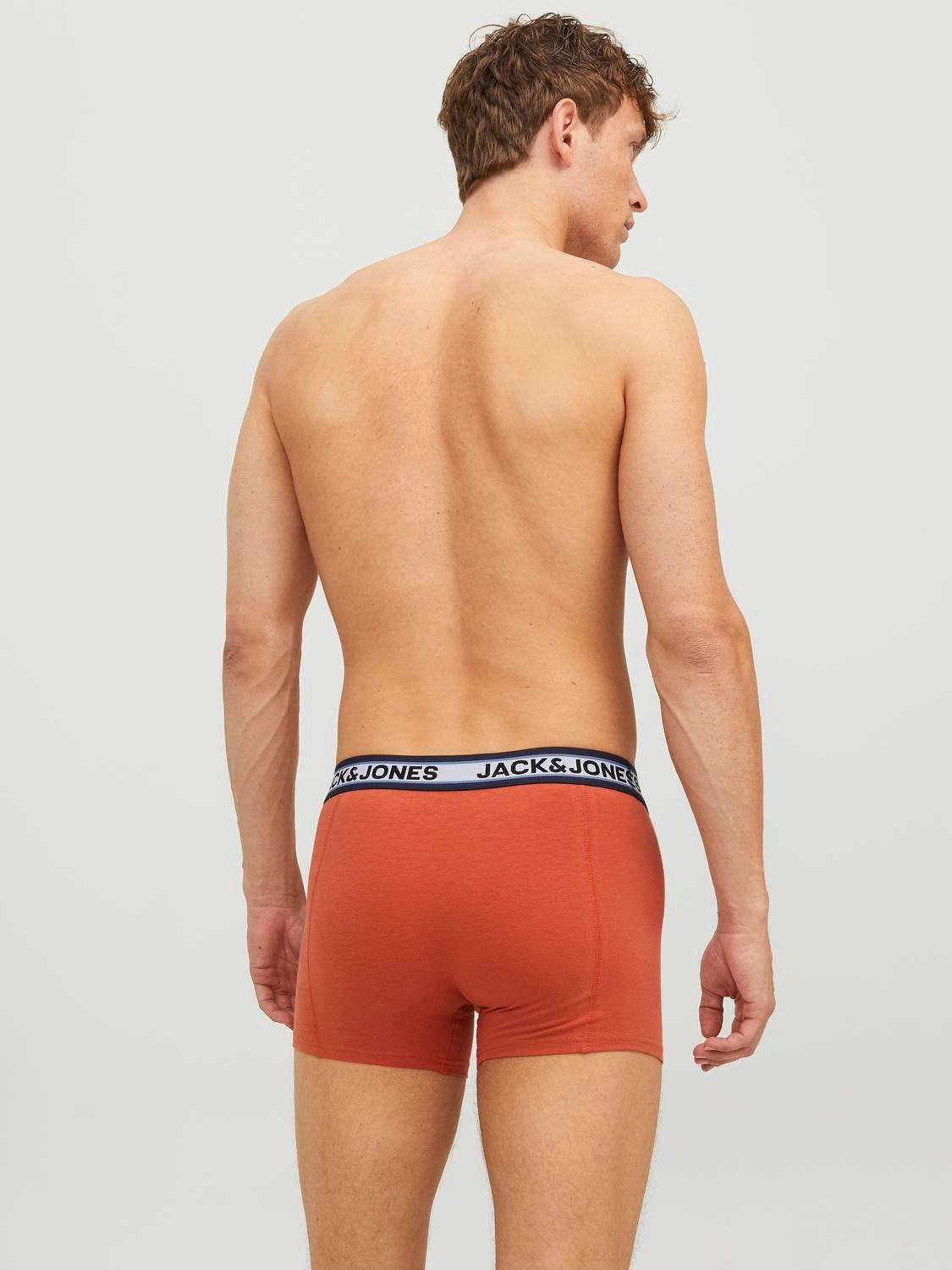 JACK & JONES Jacmarco solid trunks (3-pack), heren boxers normale lengte, blauw en rood