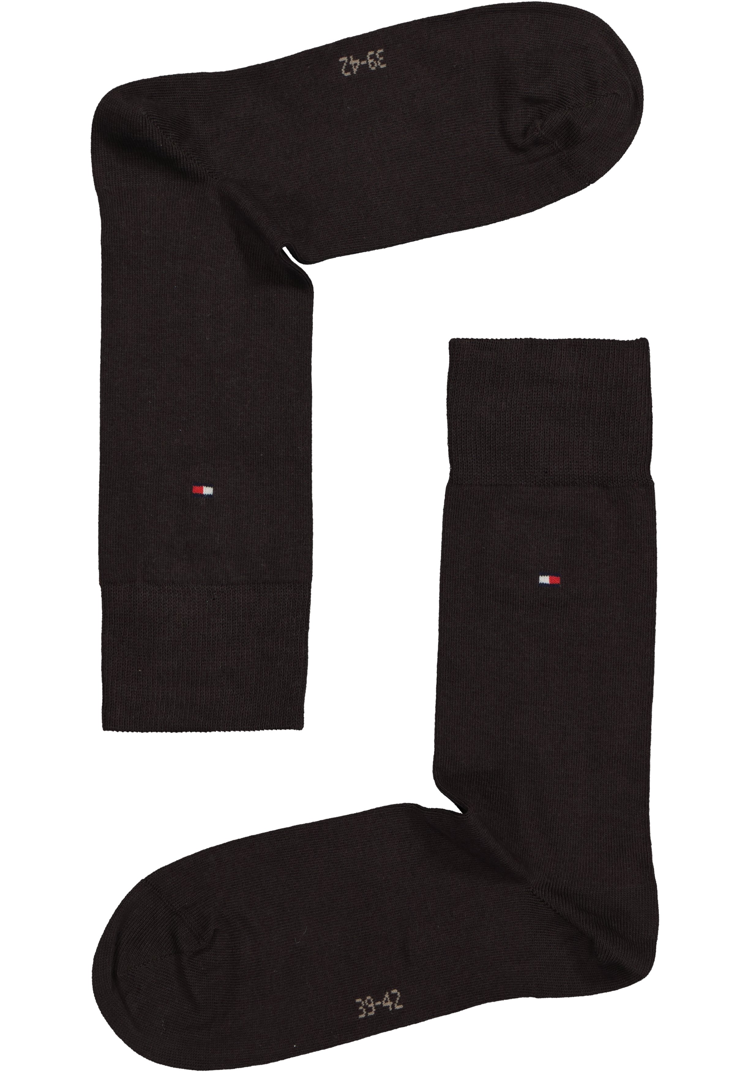 Tommy Hilfiger Classic Socks (2-pack), herensokken katoen, donkerbruin