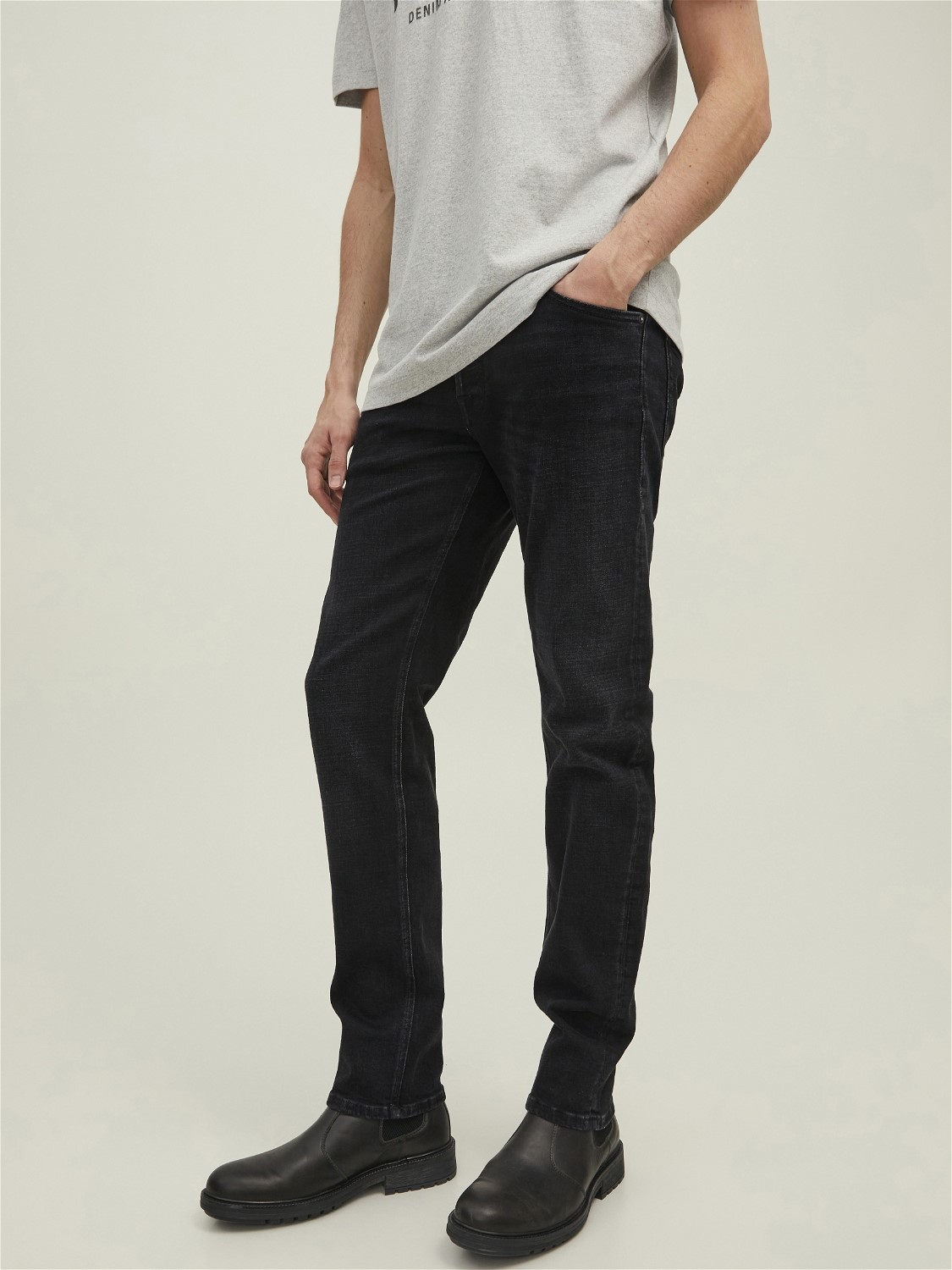 JACK & JONES Mike Original Jos regular fit, heren jeans, zwart denim