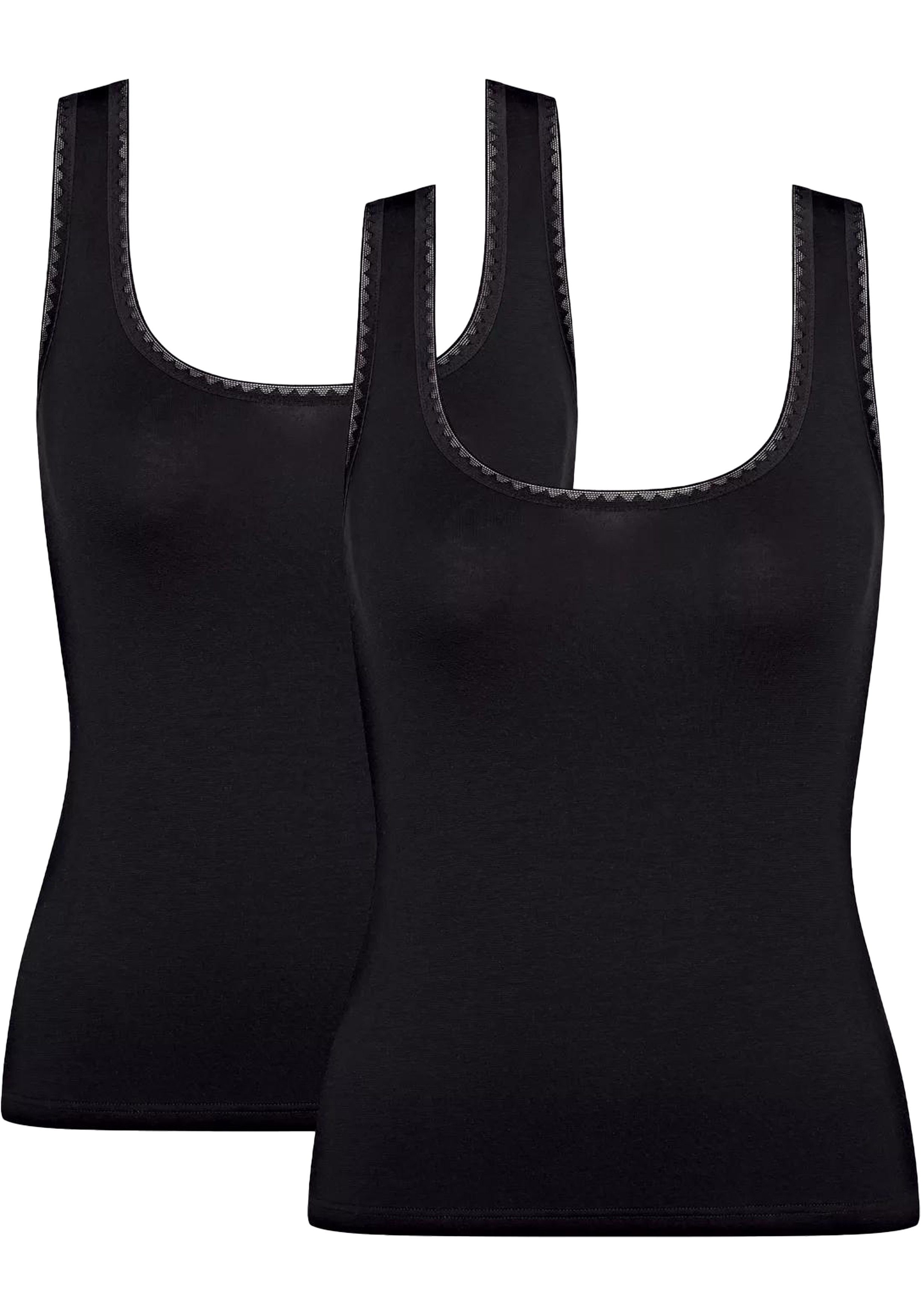 Sloggi Women GO Tank Top (2-pack), dames singlet, zwart