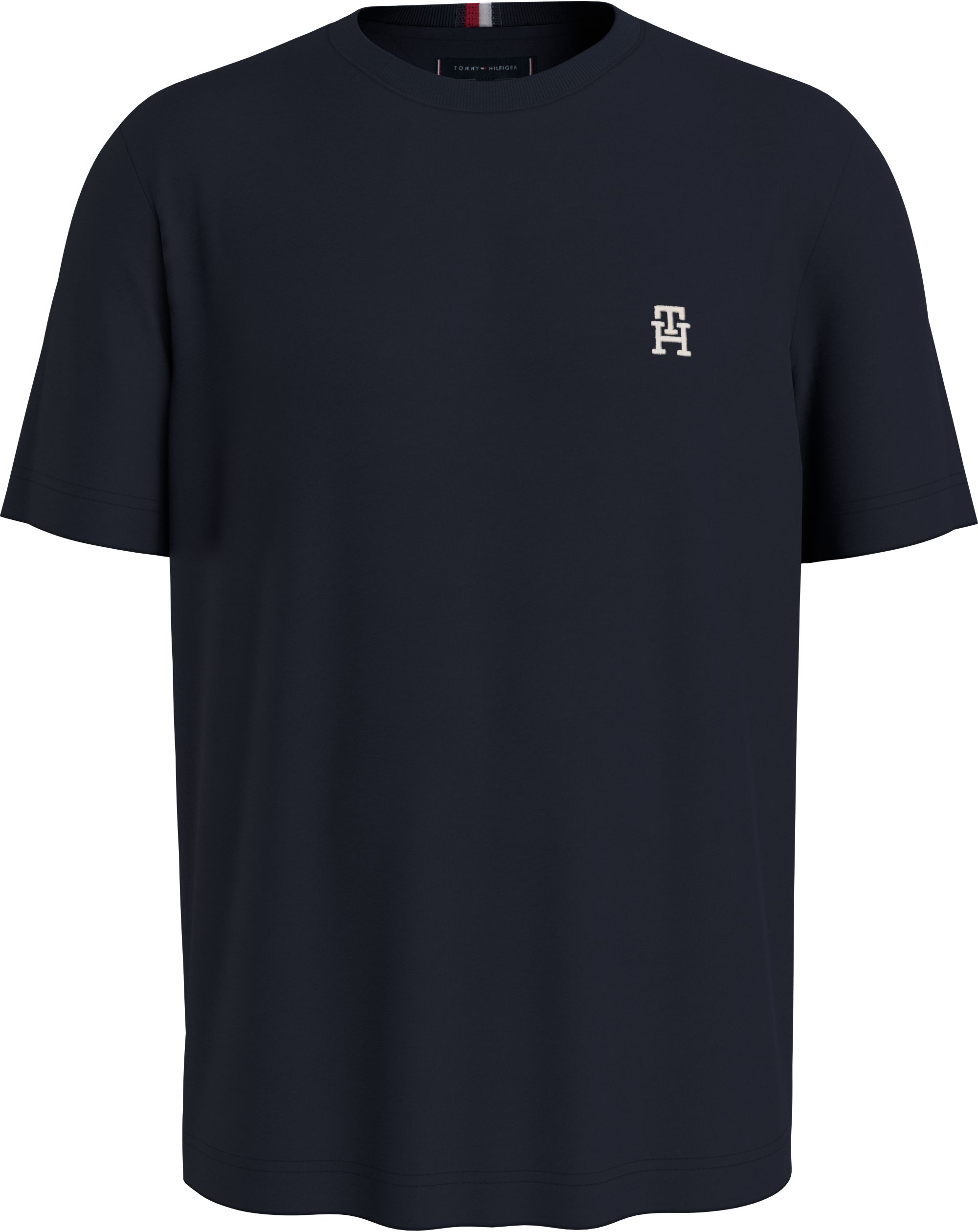 Tommy Hilfiger Monogram Tee, heren T-shirt korte mouw O-hals, donkerblauw