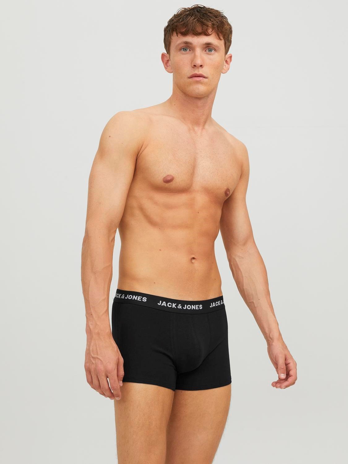 JACK & JONES Jachuey trunks (7-pack), heren boxers normale lengte, zwart