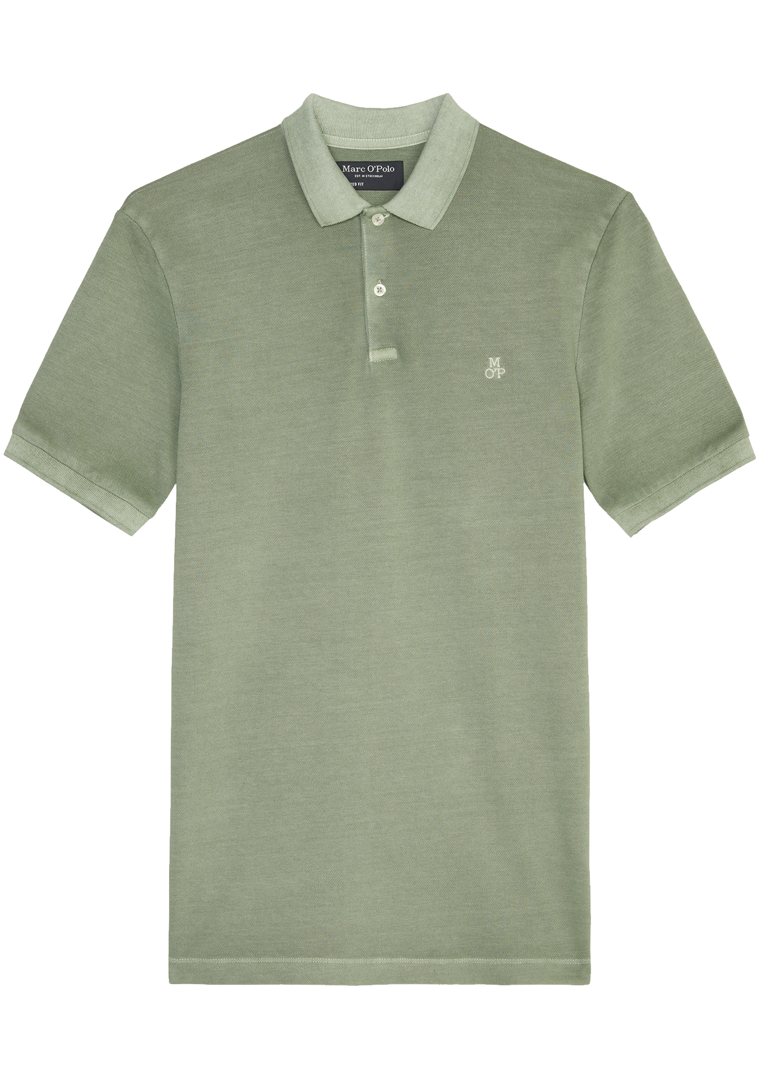 Marc O'Polo regular fit polo, heren poloshirt korte mouw, lichtgroen