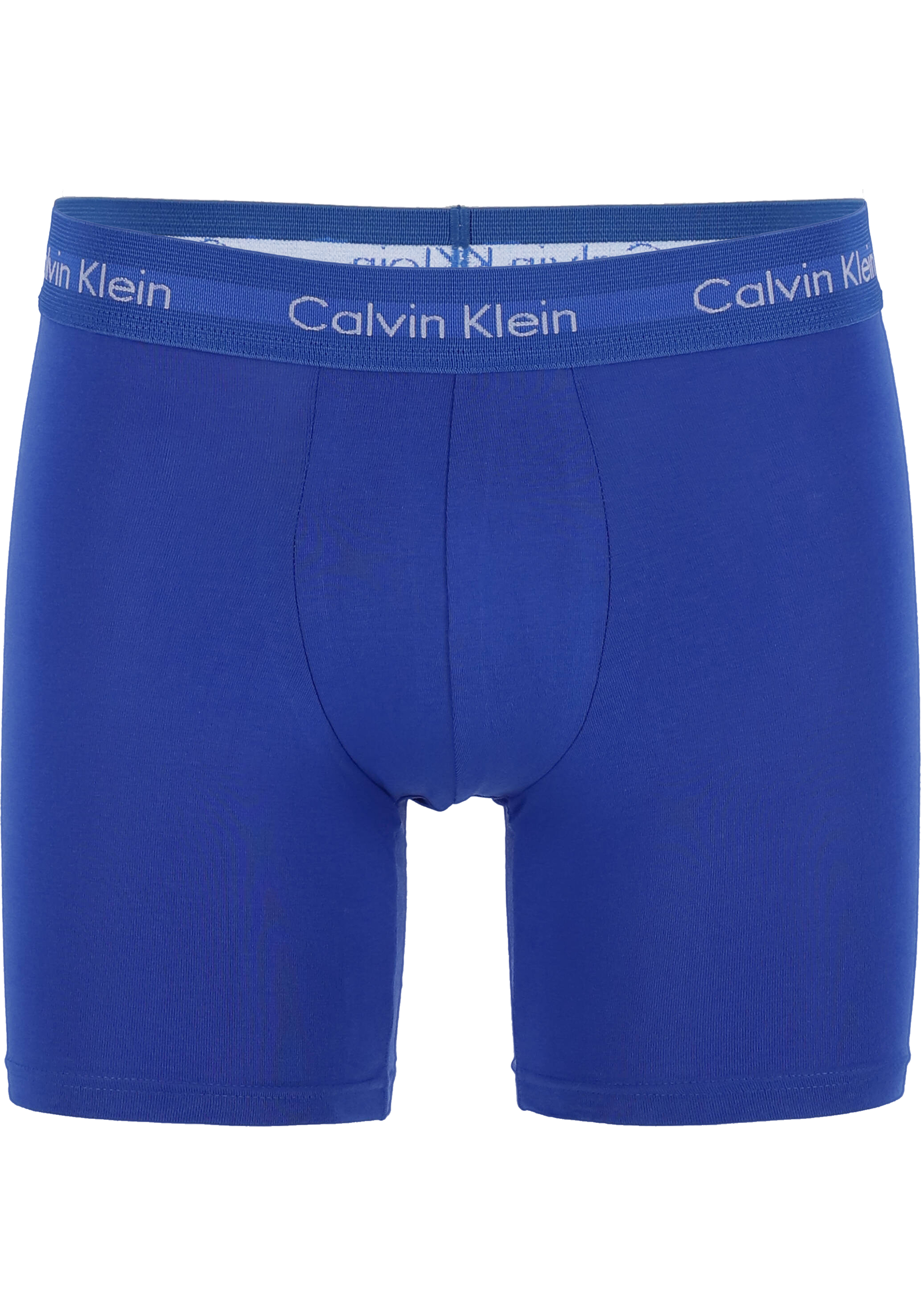 Calvin Klein Cotton Stretch boxer brief (3-pack), heren boxers extra lang, zwart, blauw en kobalt