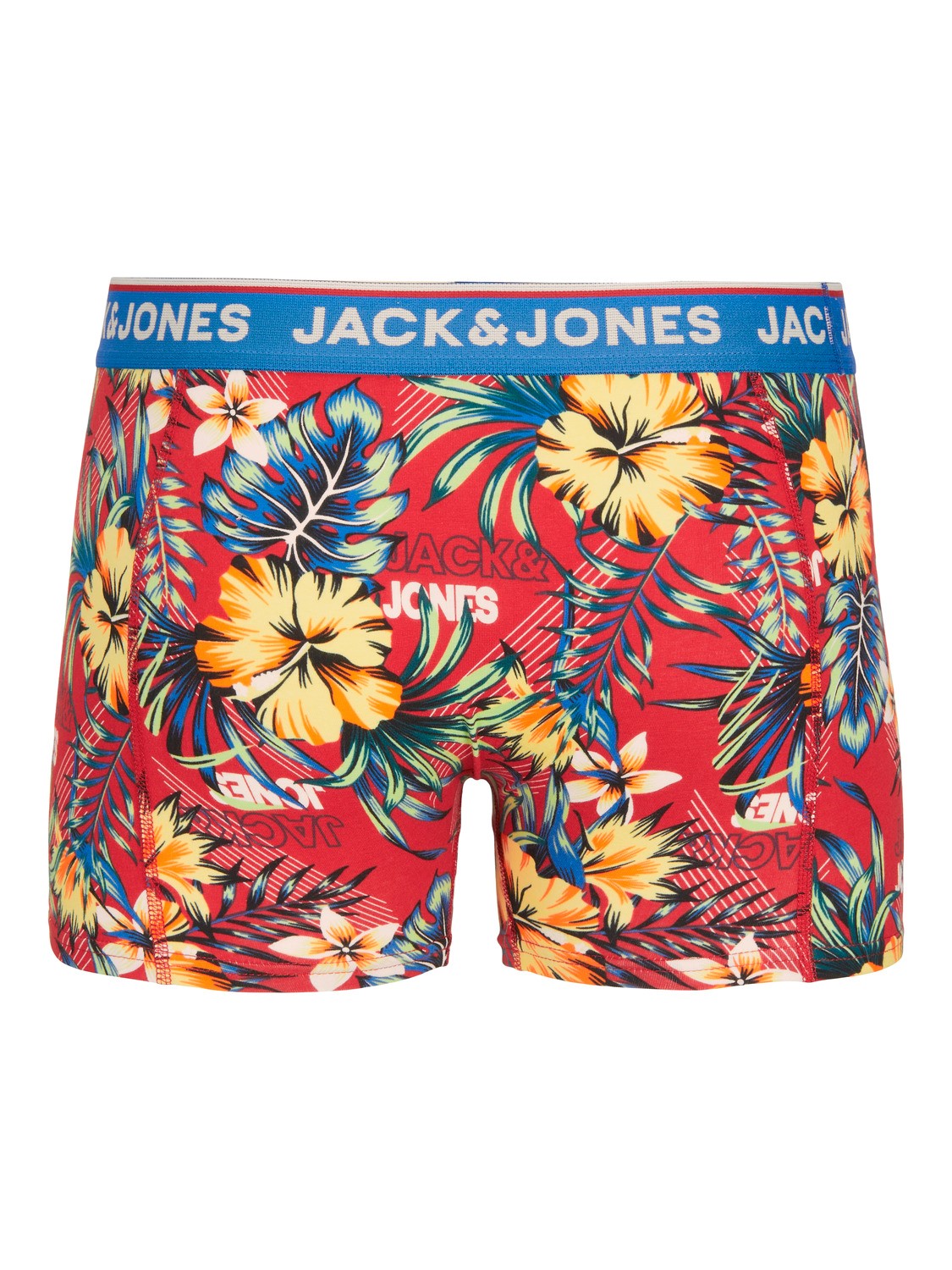 JACK & JONES Jacazores trunks (3-pack), heren boxers normale lengte, zwart, rood en blauw