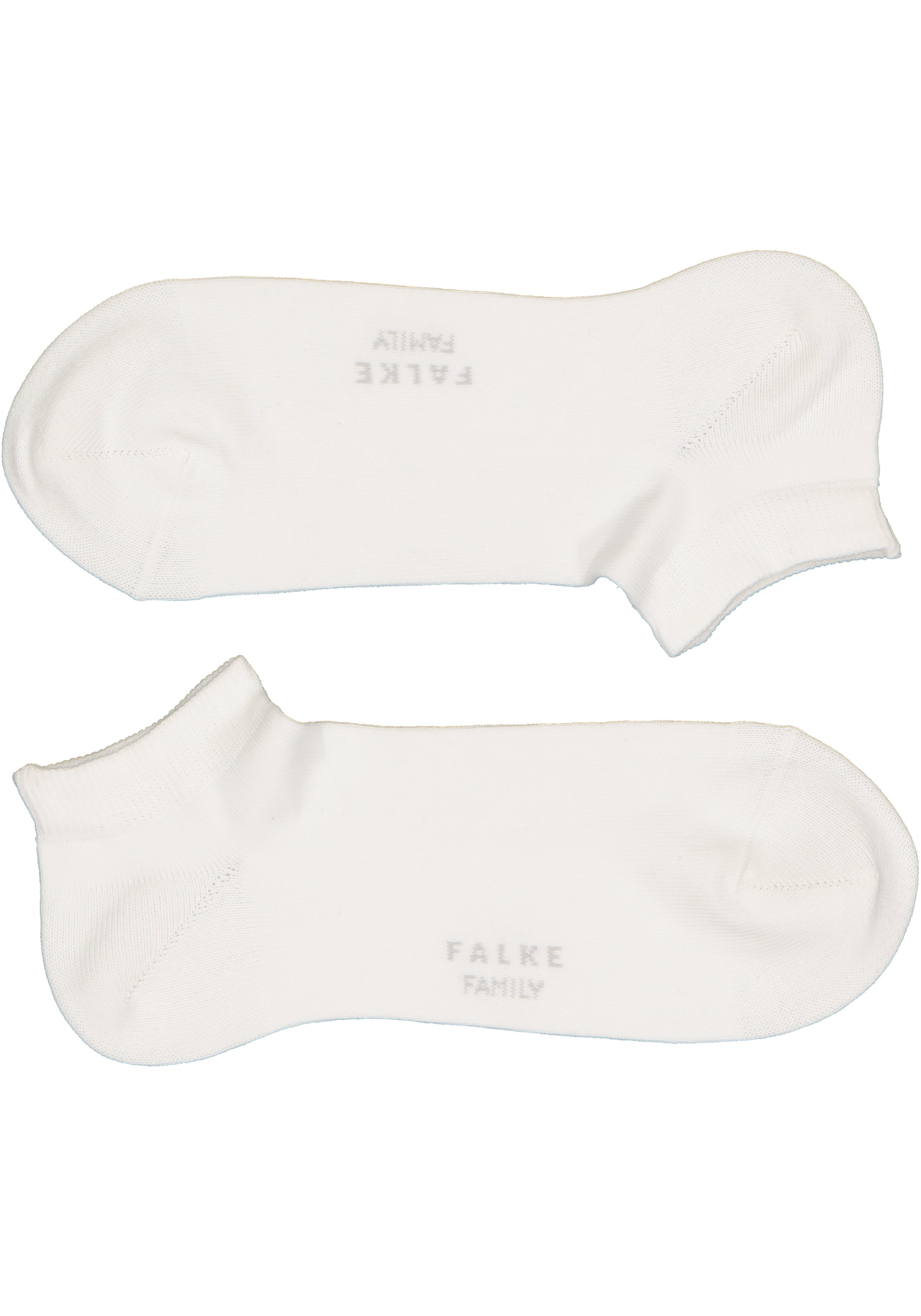 FALKE Family dames enkelsokken, katoen, wit (white)