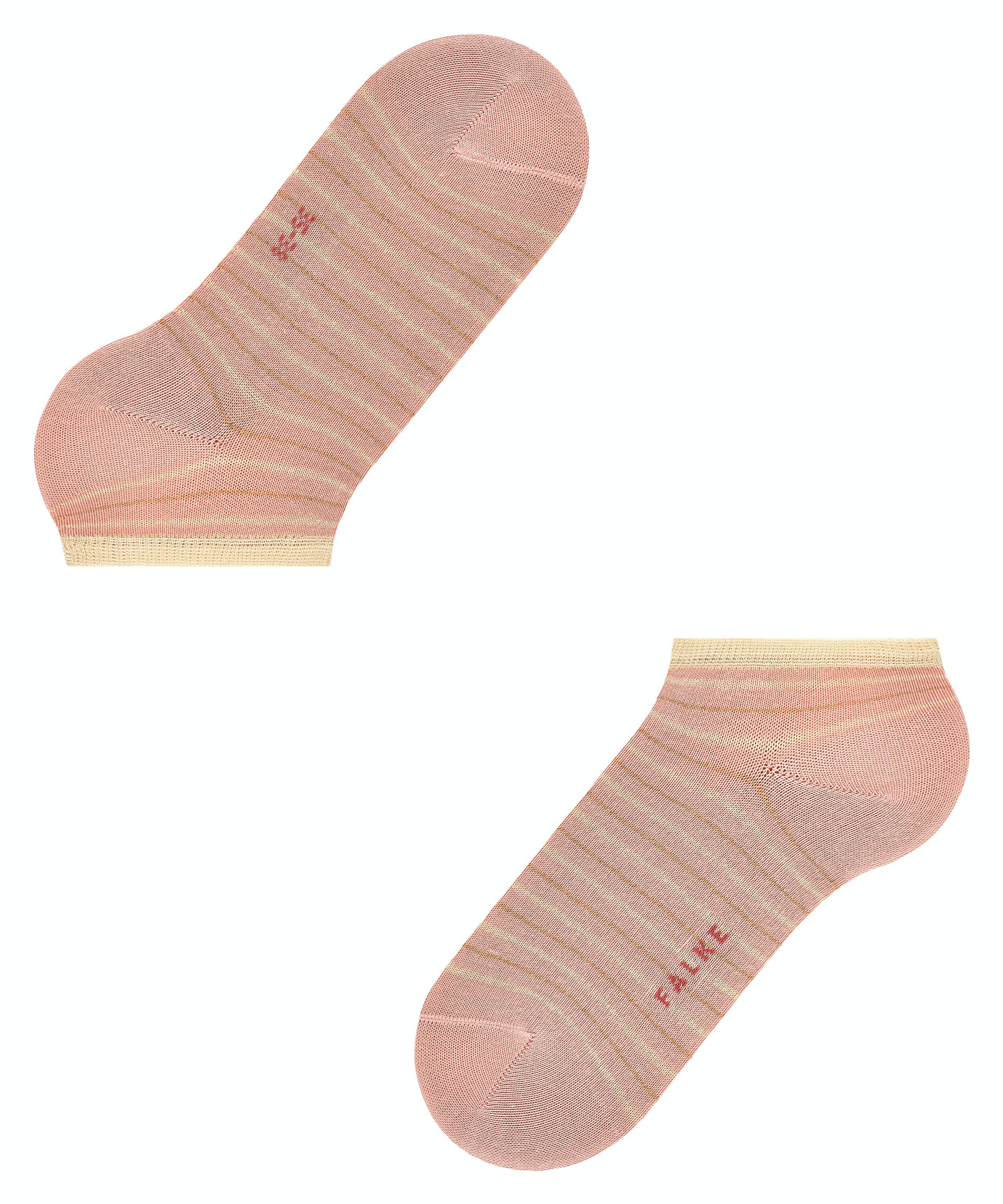 FALKE Stripe Shimmer dames sneakersokken, lichtroze (blossom)