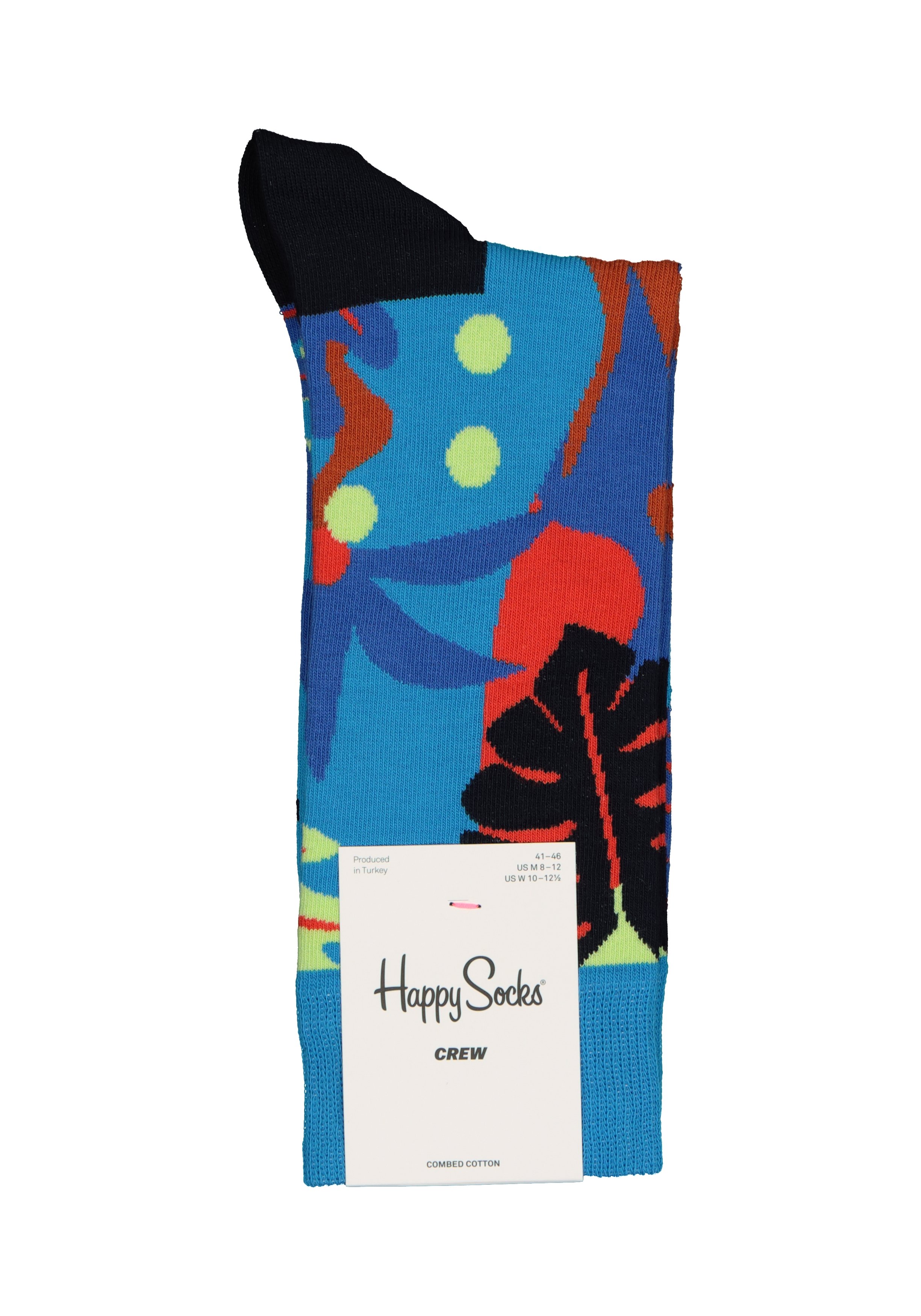 Happy Socks Tropical Garden Sock, blij in de tropen, blauw