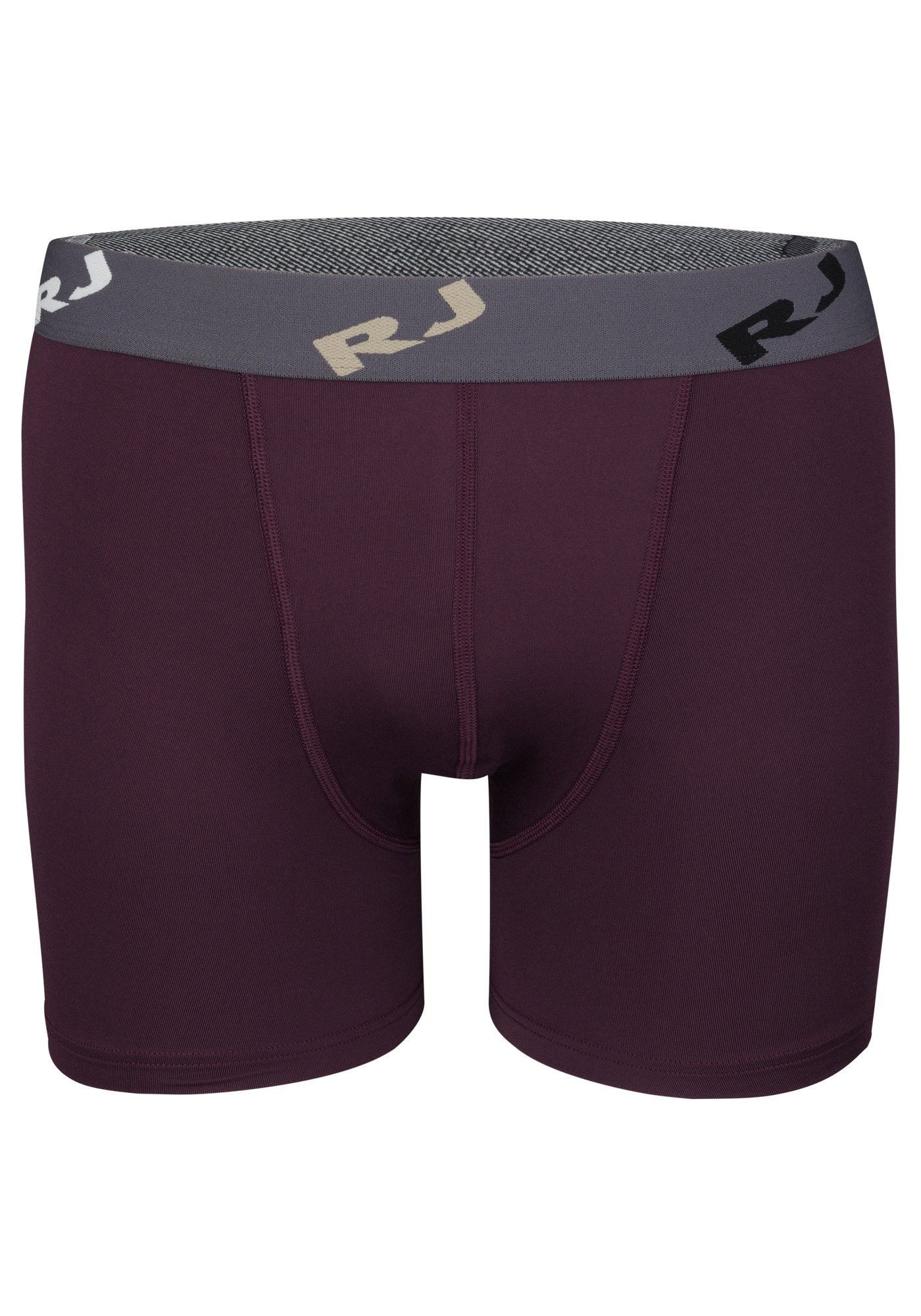 RJ Bodywear Pure Color boxershort (1-pack), heren boxer lang, microfiber, aubergine