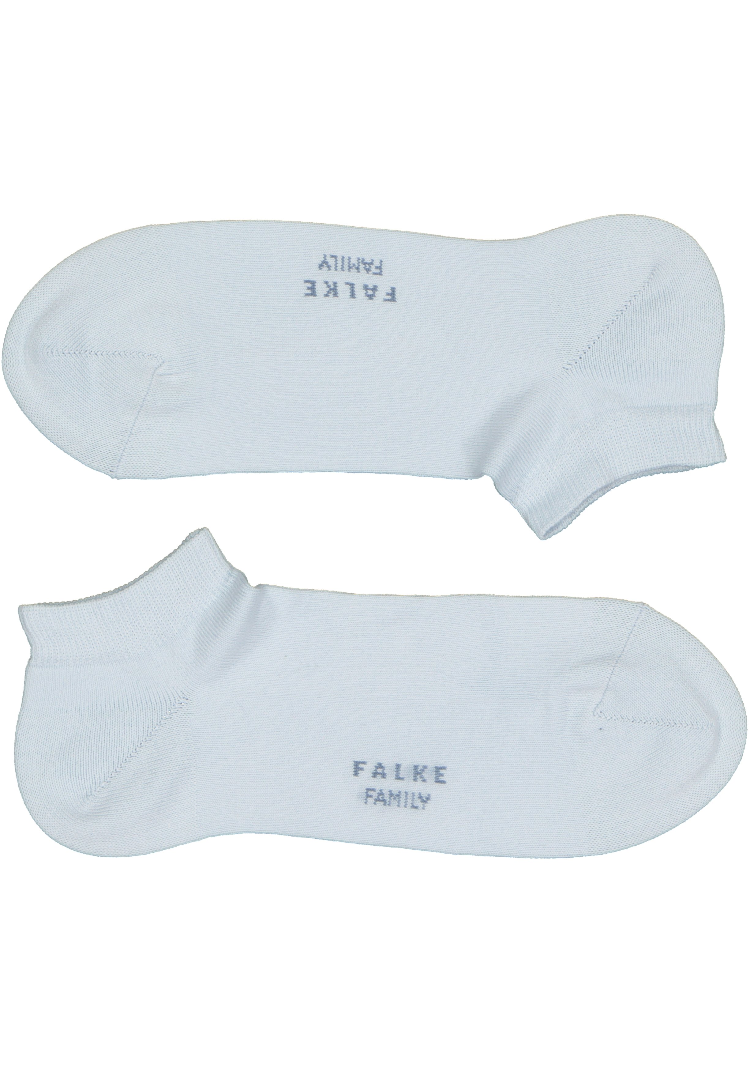 FALKE Family dames enkelsokken, katoen, lichtblauw (light blue)