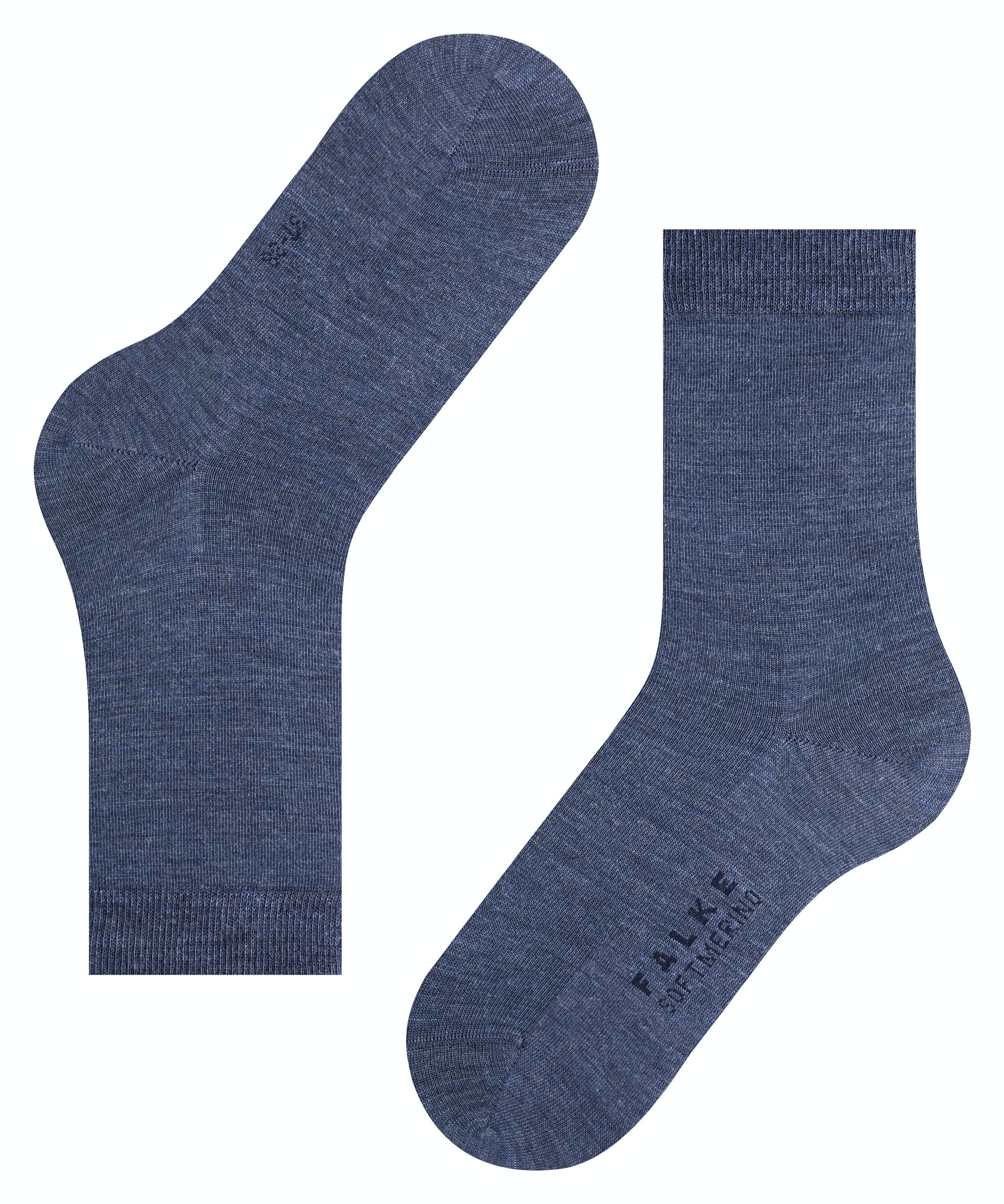 FALKE Softmerino damessokken, blauw (dark blue mel.)