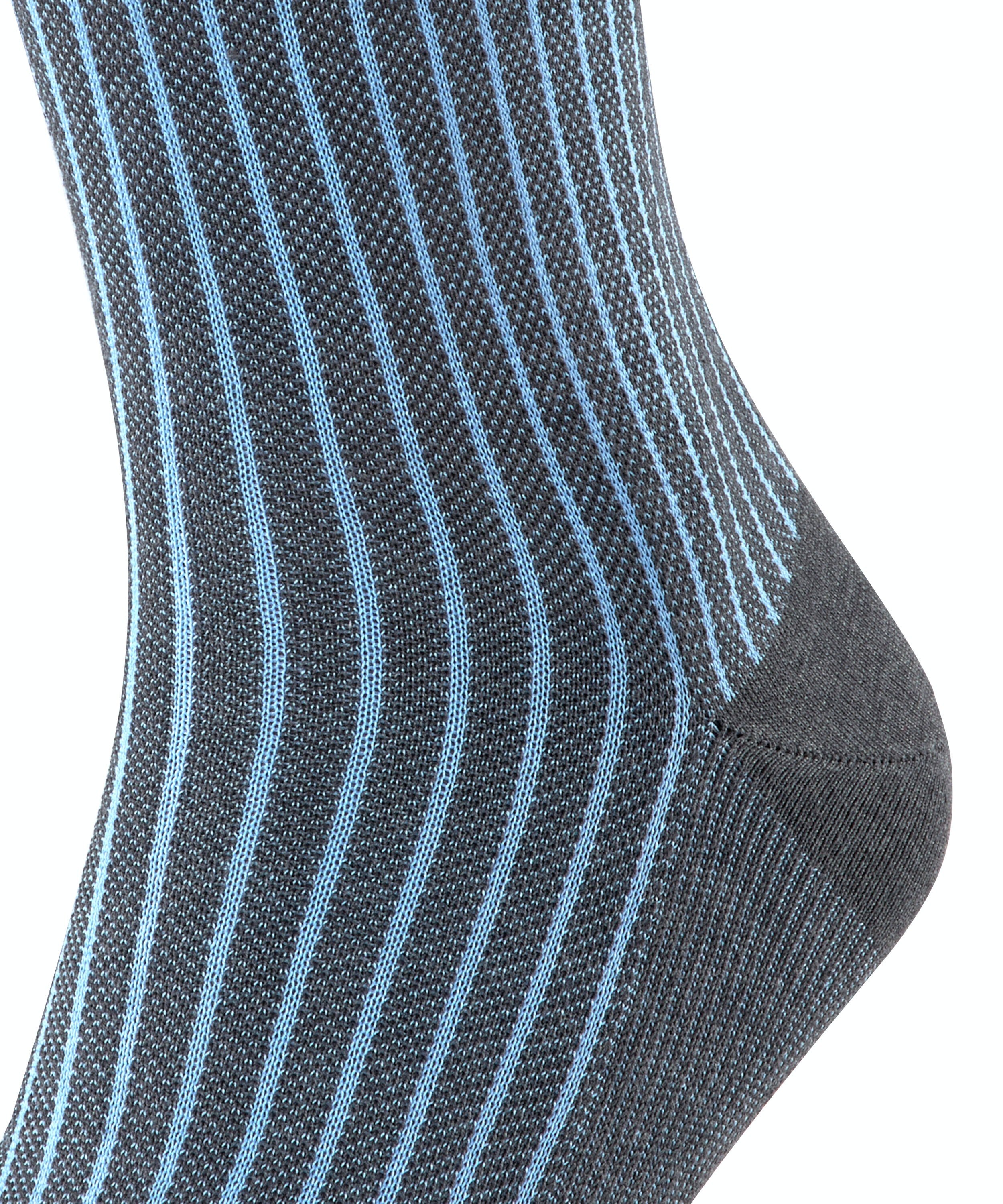 FALKE Oxford Stripe herensokken, antraciet (anthracite mel.)