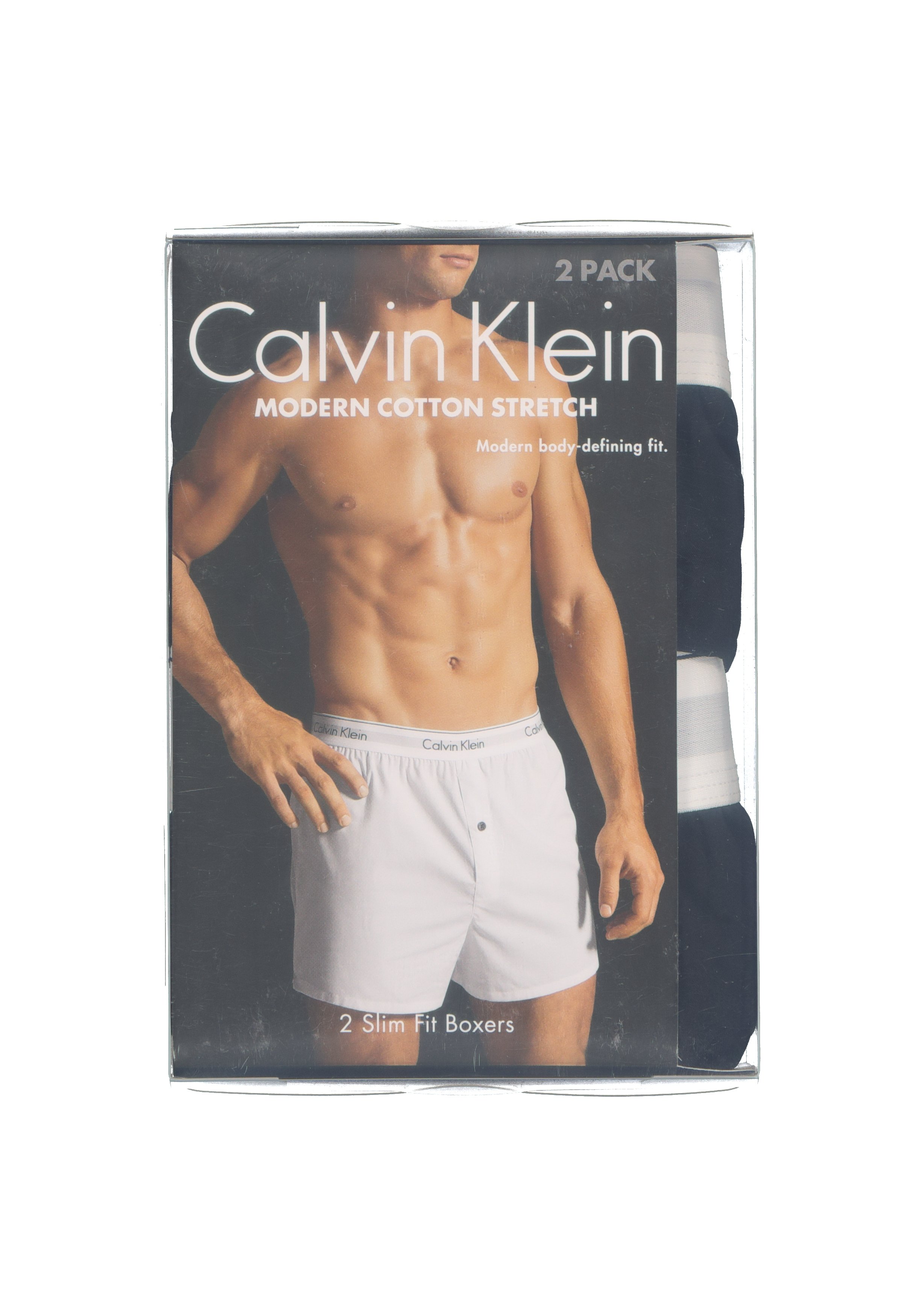 Calvin Klein Modern Cotton Slim Fit Boxer (2-pack), wijde boxers katoen, zwart