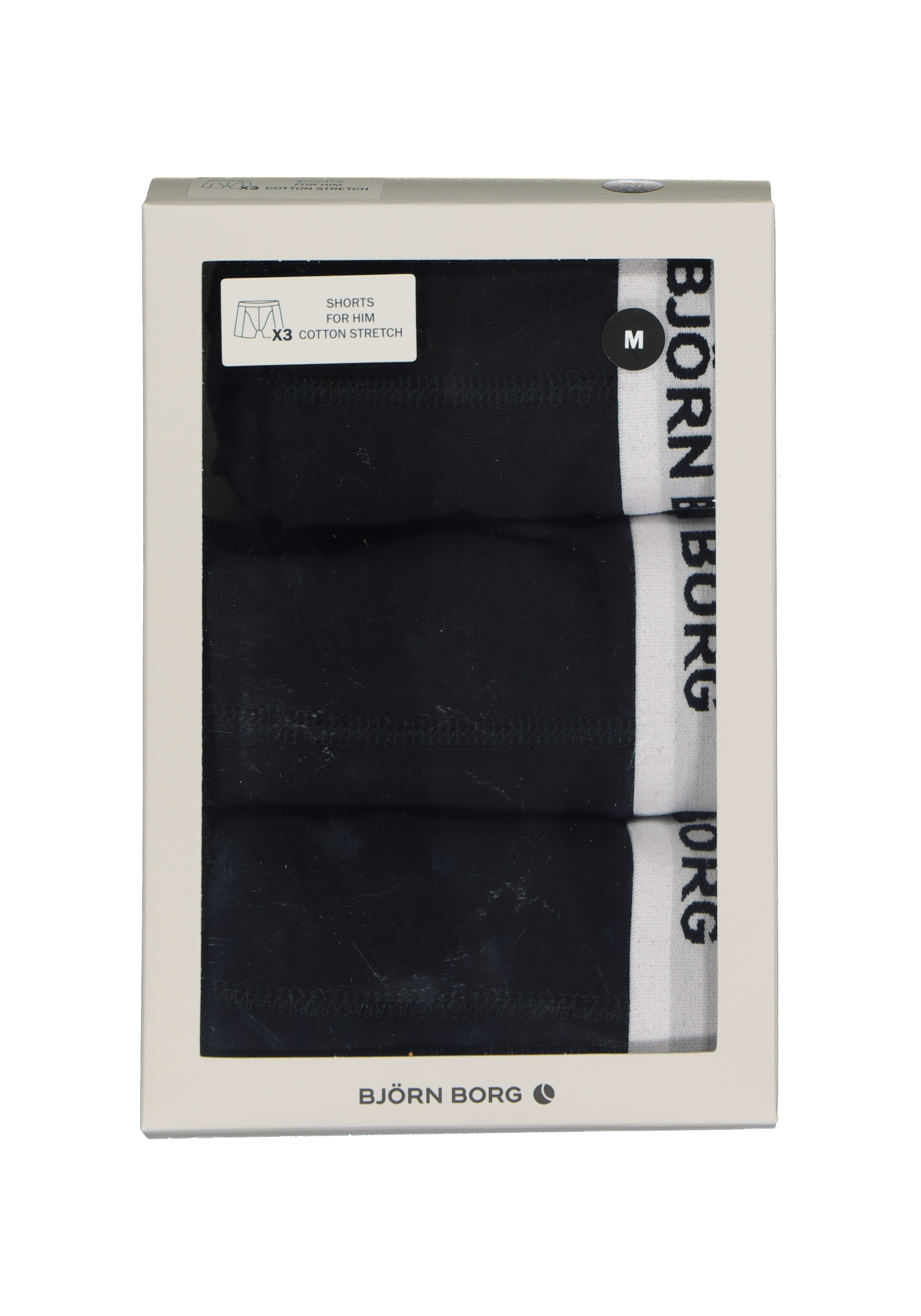 Bjorn Borg boxershorts Essential (3-pack), heren boxers normale lengte, zwart