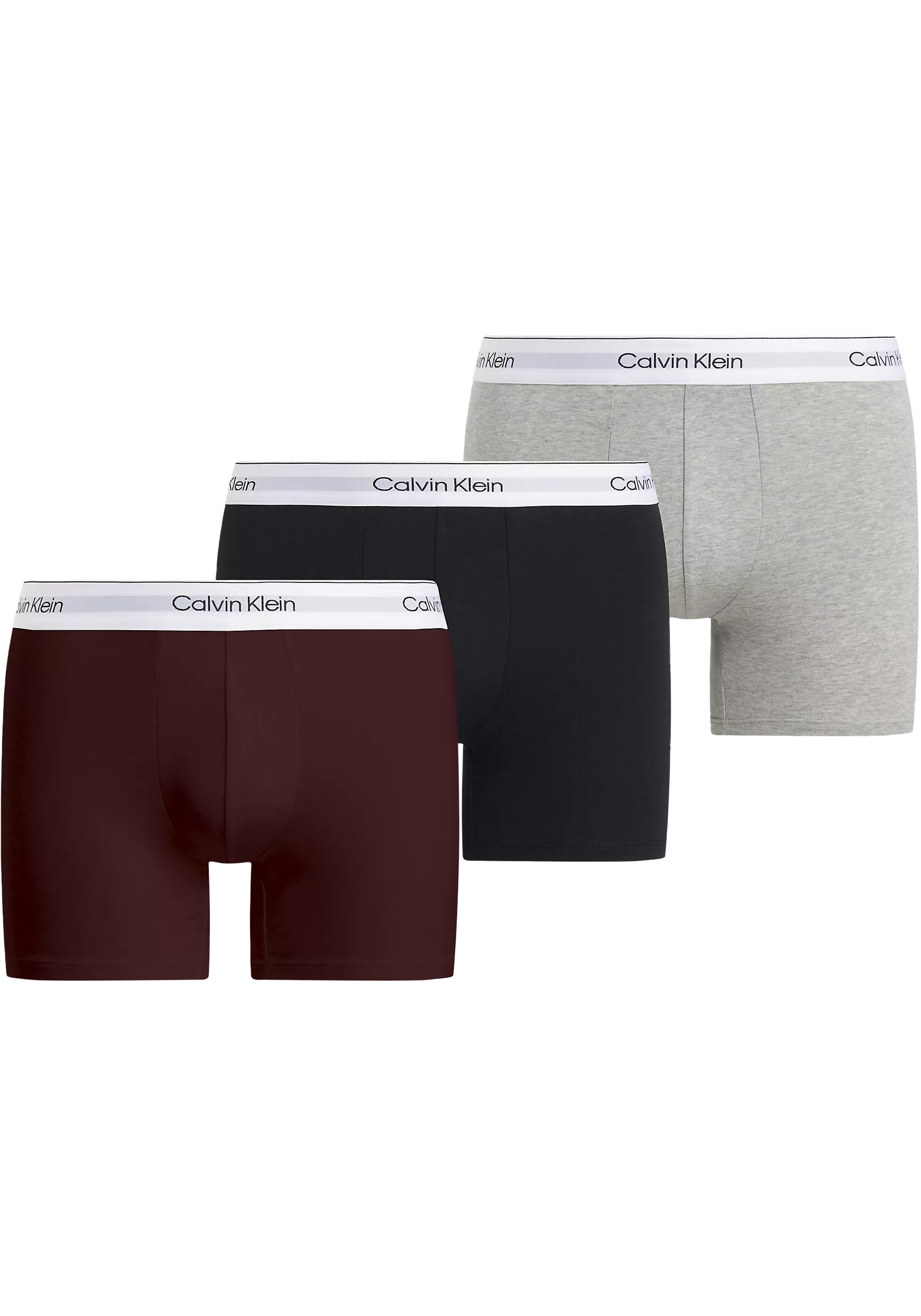 Calvin Klein Boxer Briefs (3-pack), heren boxers extra lang, zwart