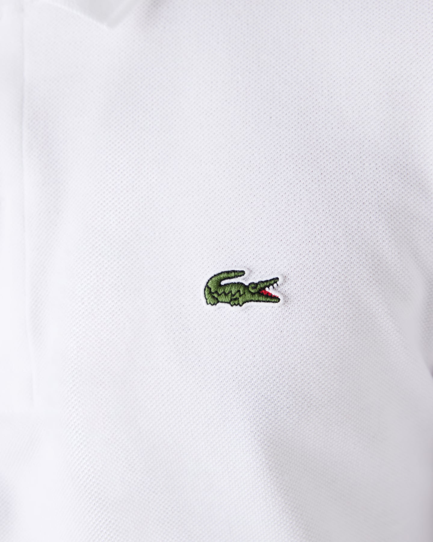 Lacoste Slim Fit polo lange mouw, wit