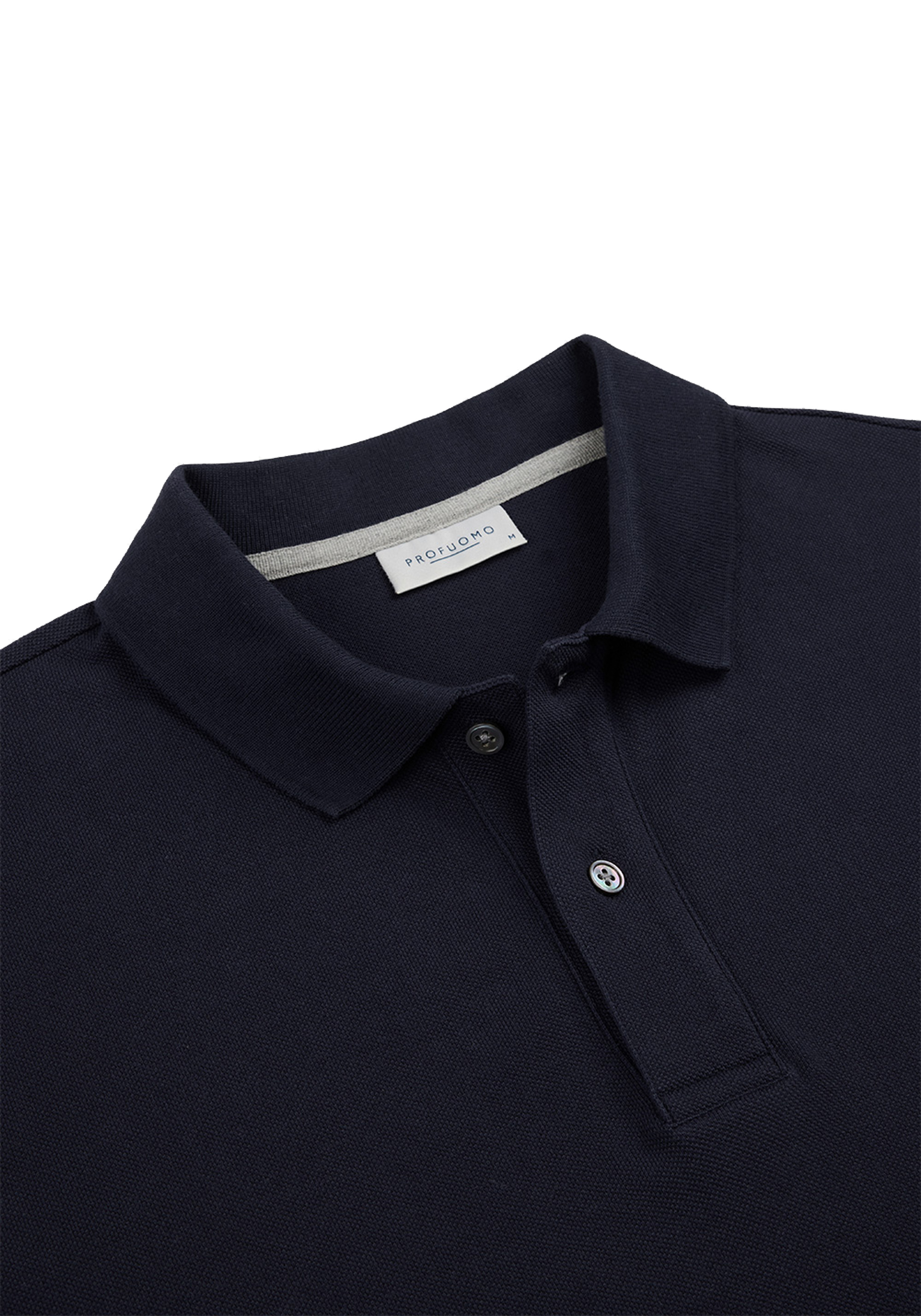 Profuomo slim fit heren polo, navy blauw