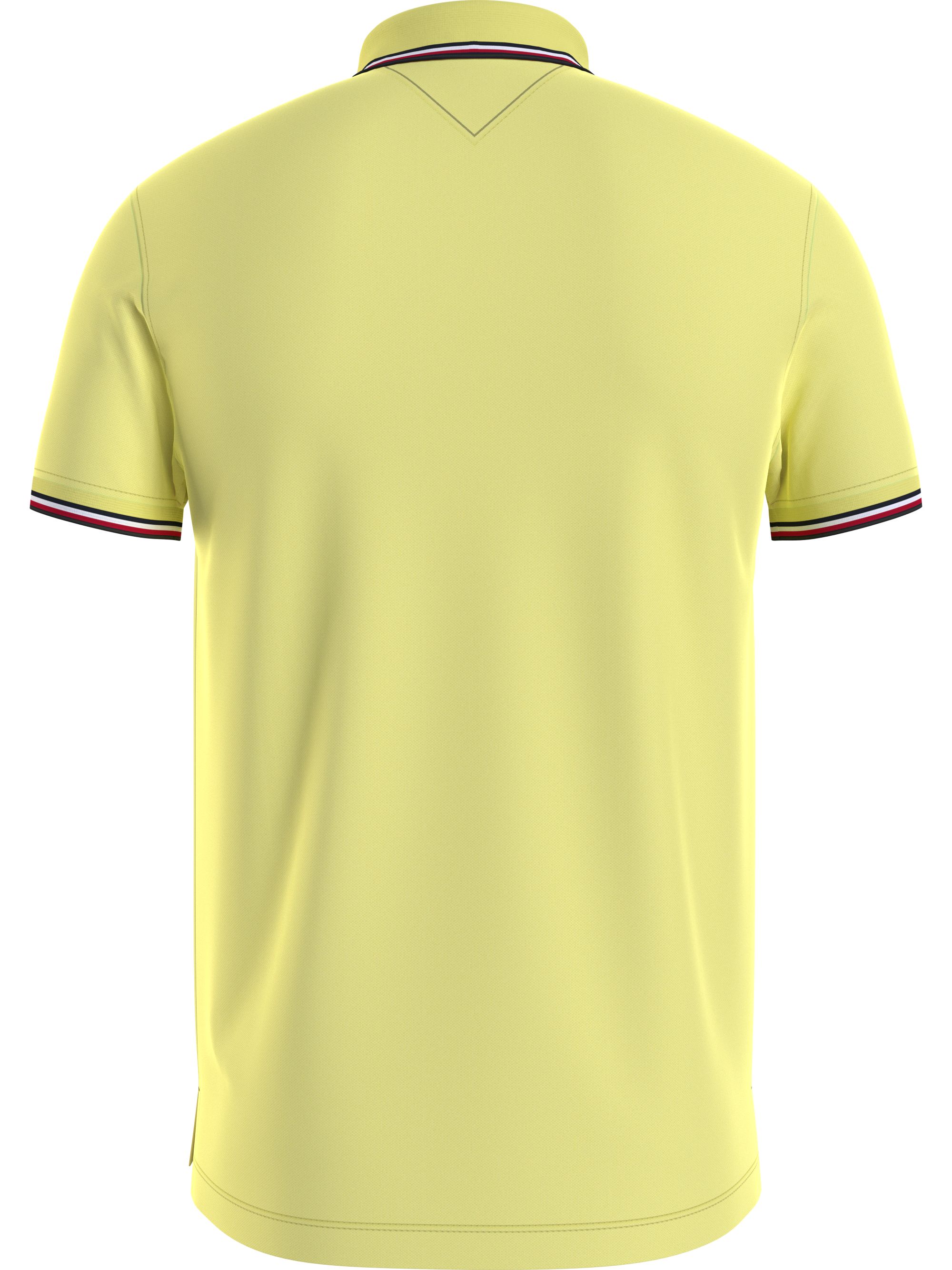 Tommy Hilfiger 1985 Rwb Tipped Slim Polo, heren poloshirt, lichgeel