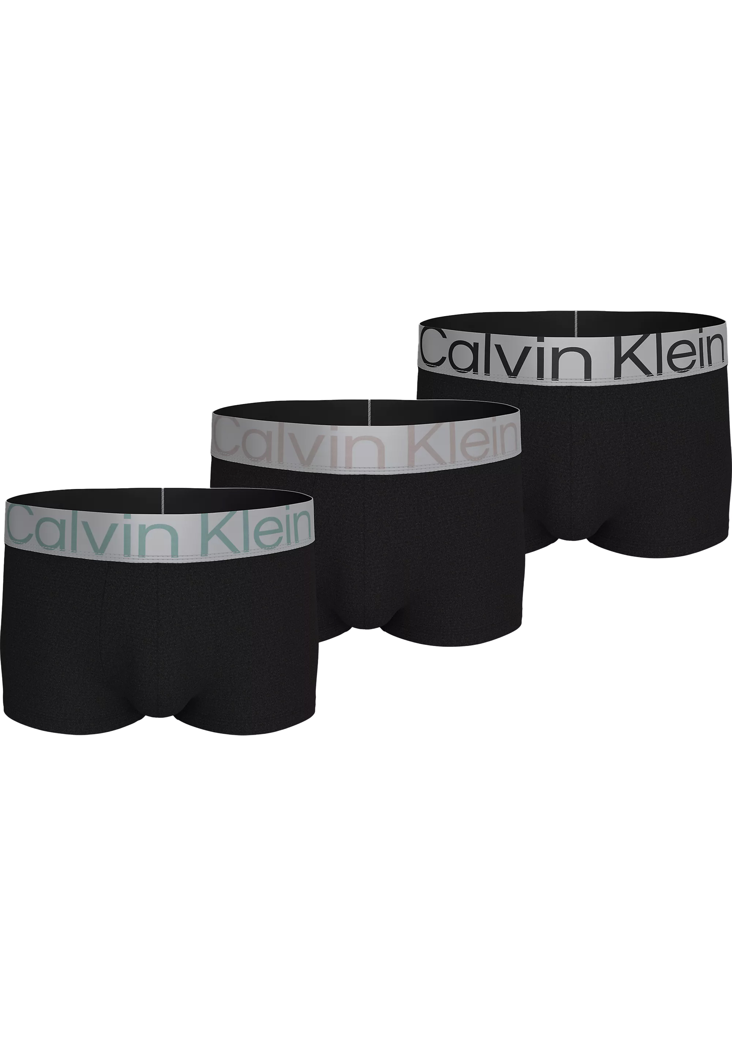 Calvin Klein Low Rise Trunks (3-pack), lage heren boxers kort, blauw, bruin, zwart