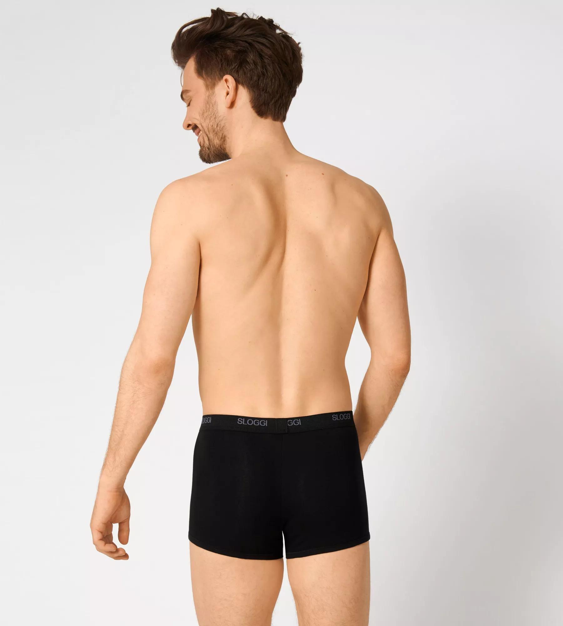 Sloggi Men Basic Short, heren boxershort korte pijp (1-pack), zwart