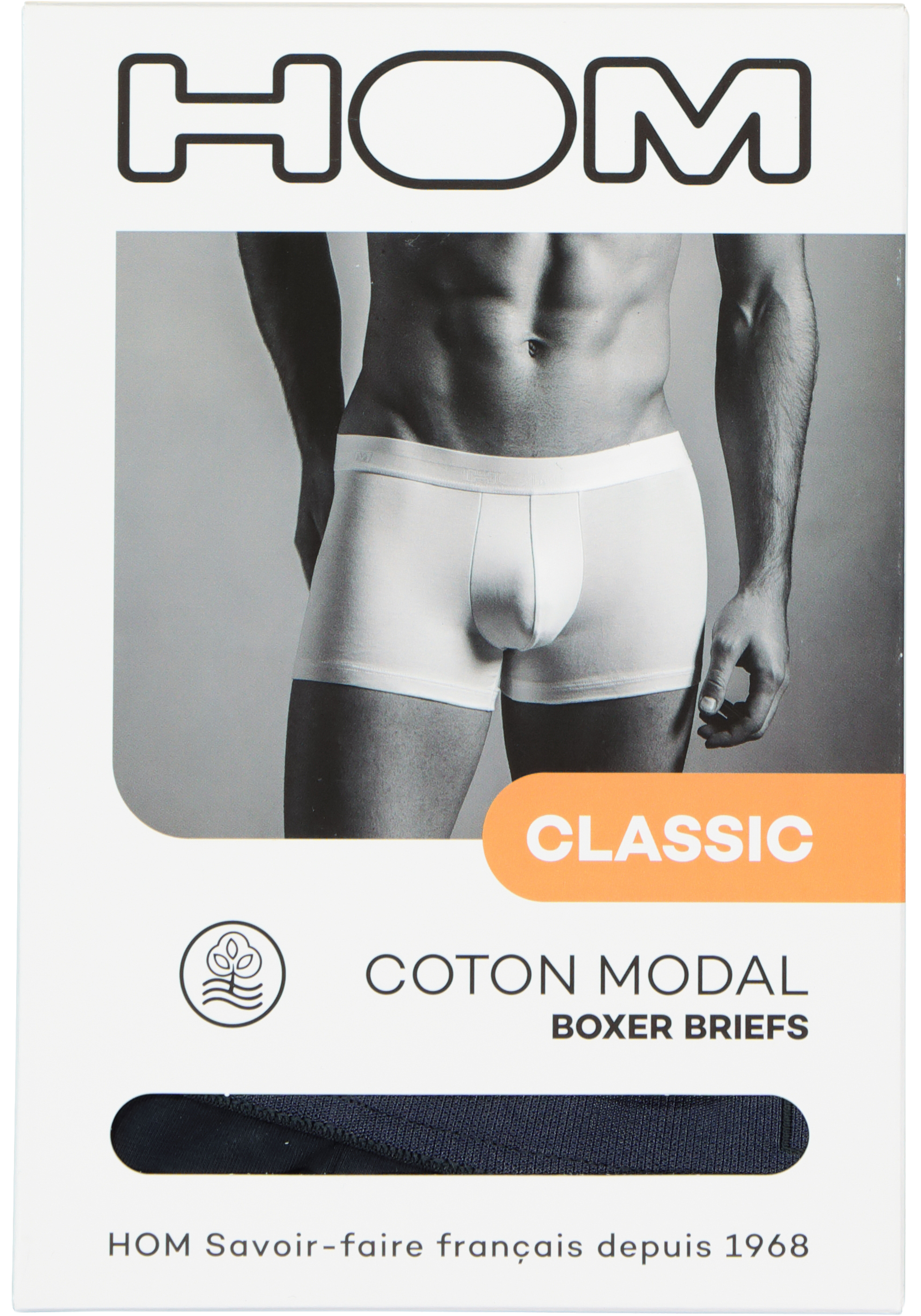 HOM Classic boxer briefs (1-pack), heren boxer kort, donkerblauw