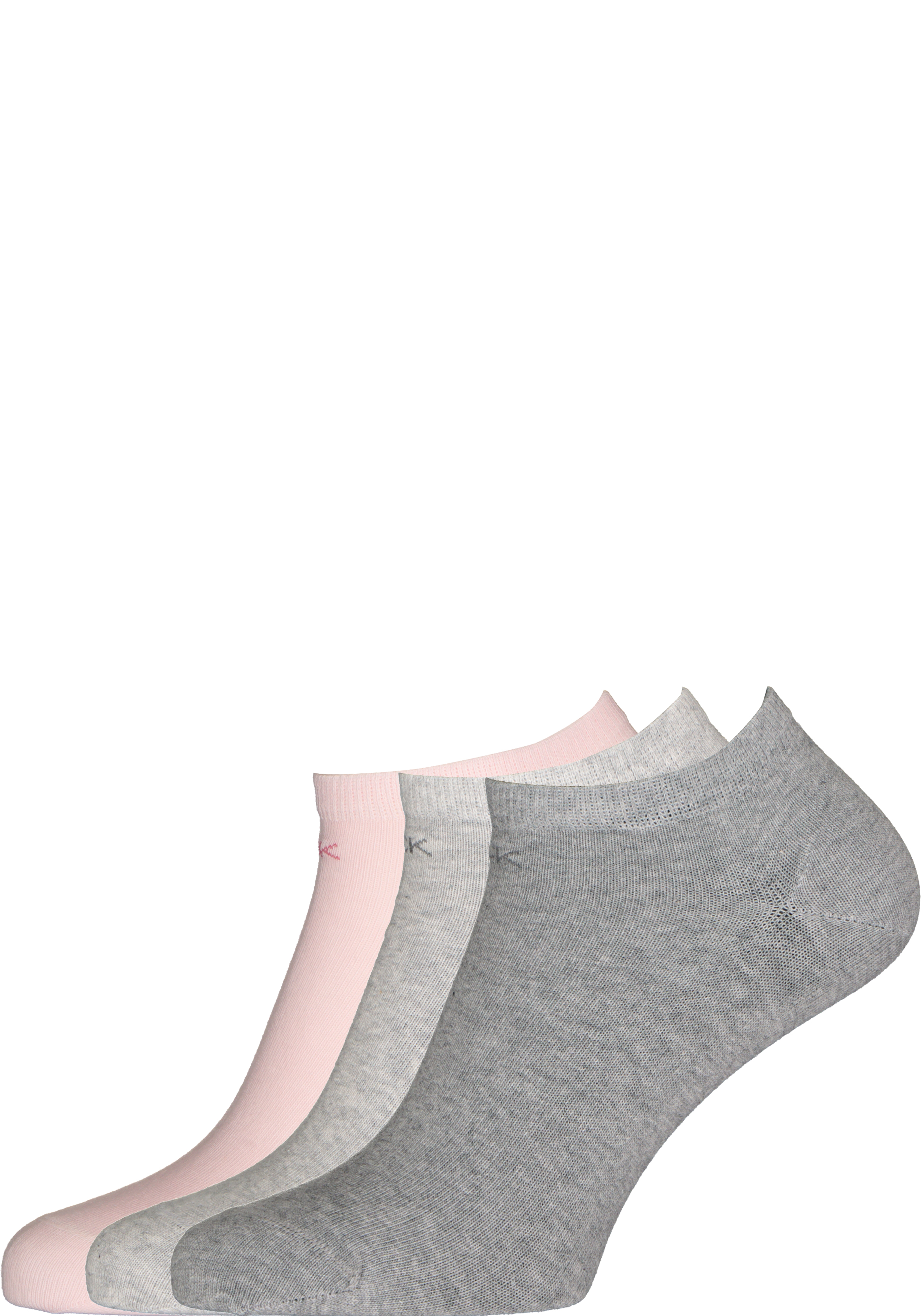 Calvin Klein damessokken Chloe (3-pack), enkelsokken, beige, roze en grijs