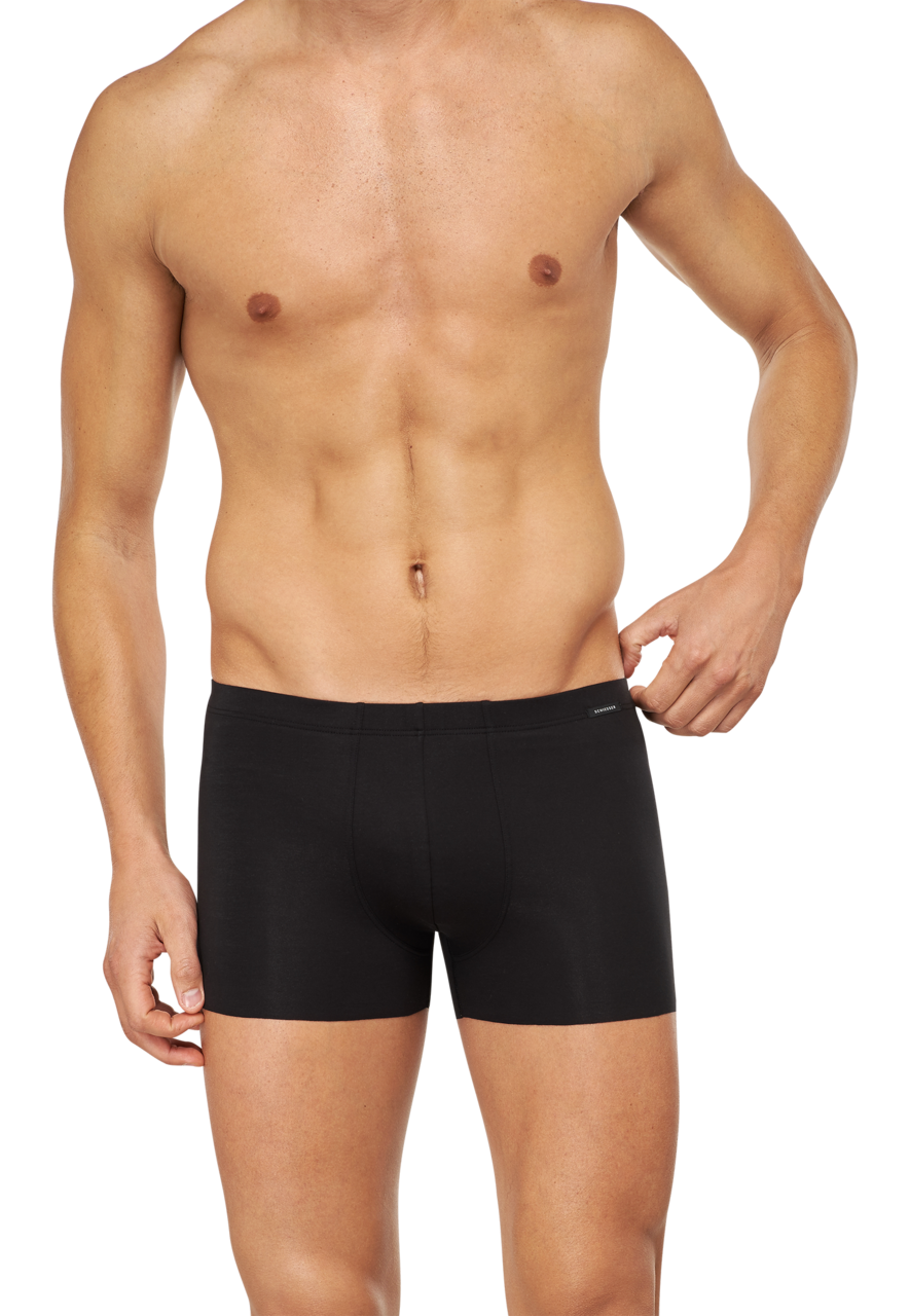 SCHIESSER Laser Cut boxer (1-pack), heren short interlock naadloos zwart