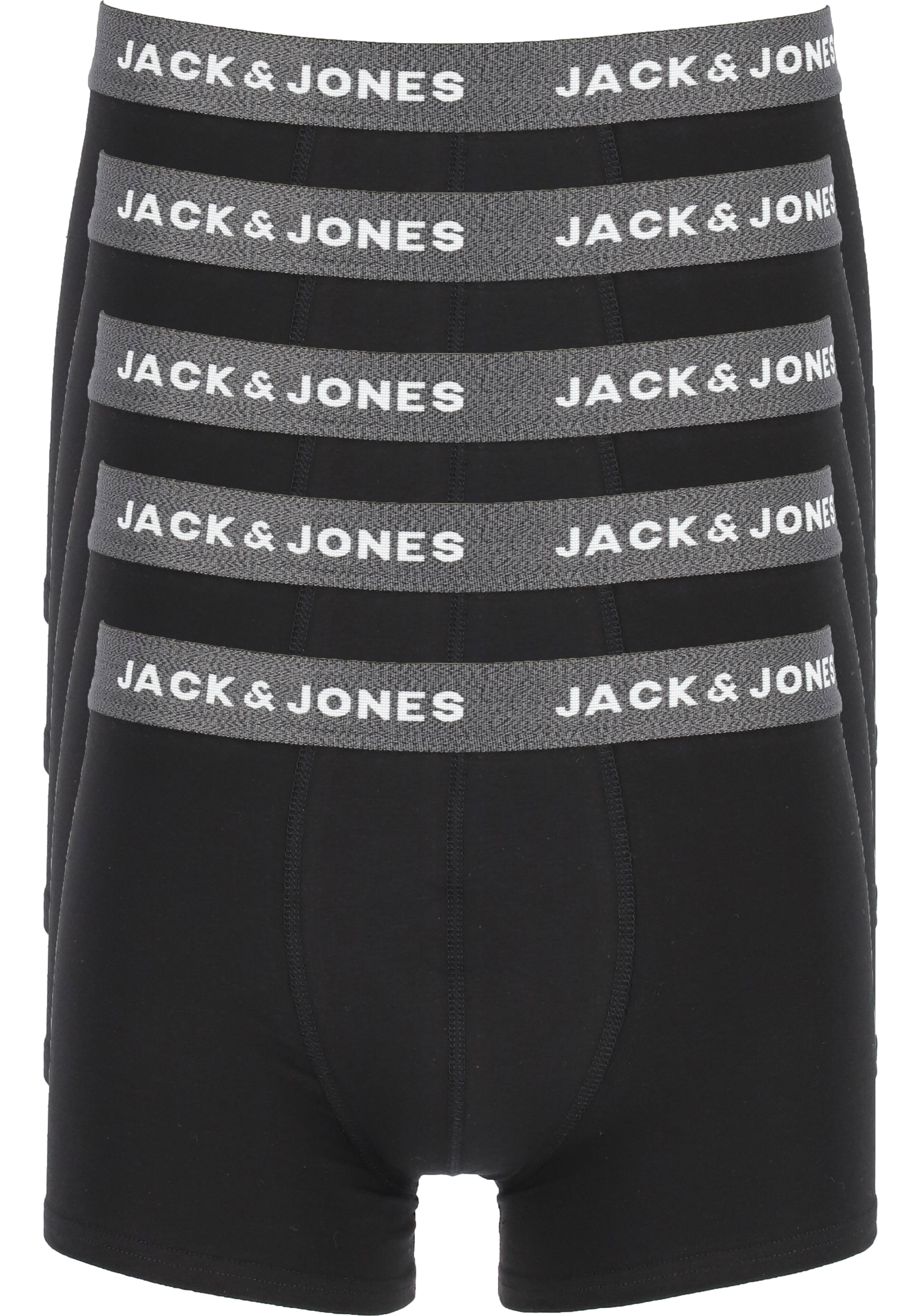 Jack & Jones heren boxers Jachuey trunks (5-pack), donkergrijs