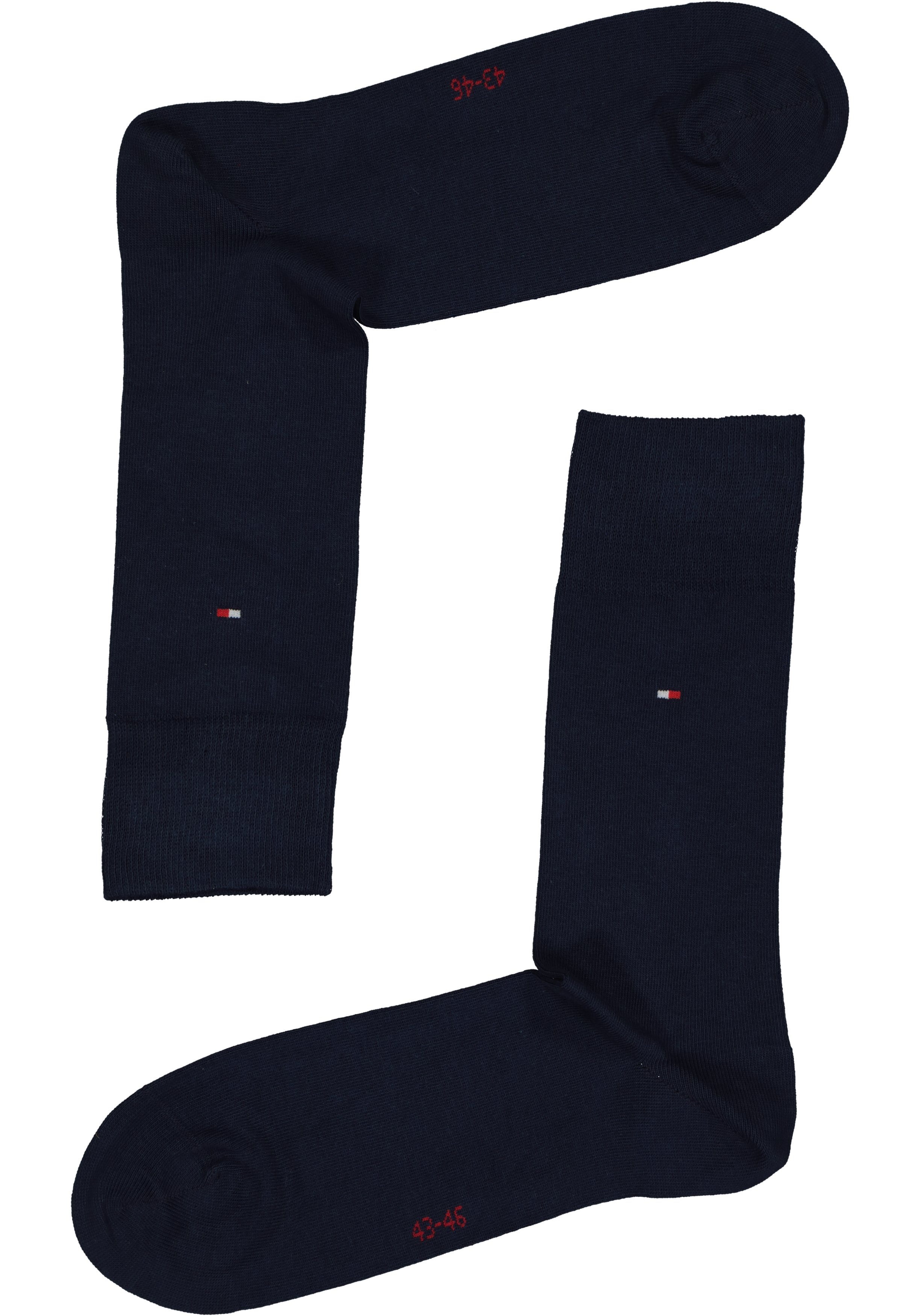 Tommy Hilfiger Classic Socks (2-pack), herensokken katoen, rood en blauw