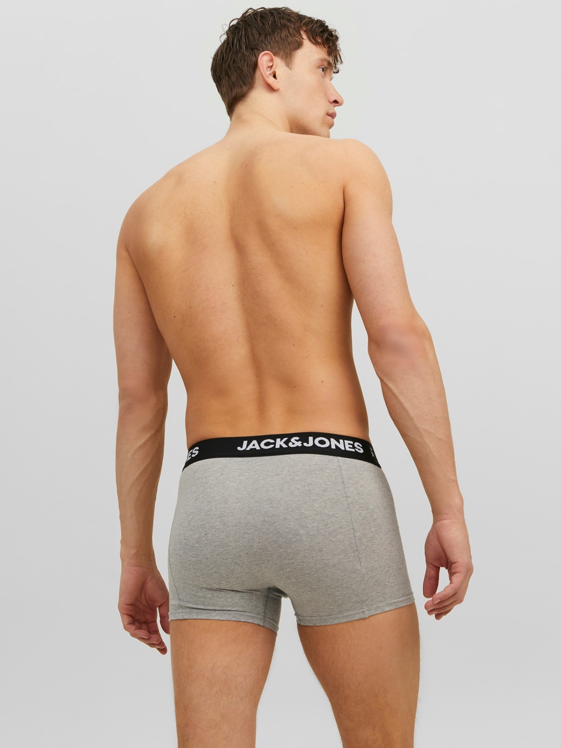 JACK & JONES Jacanthony trunks (3-pack), heren boxers normale lengte, zwart, blauw en grijs