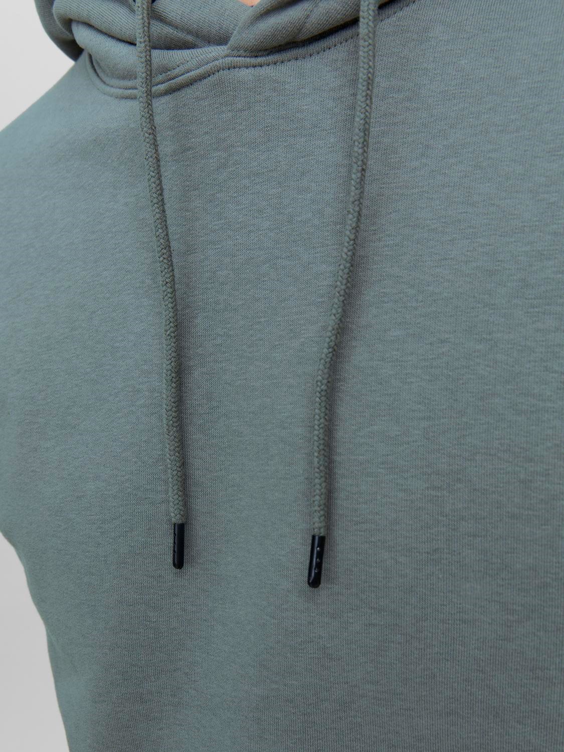 JACK & JONES Star basic sweat hood regular fit, heren hoodie katoenmengsel met capuchon, saliegroen