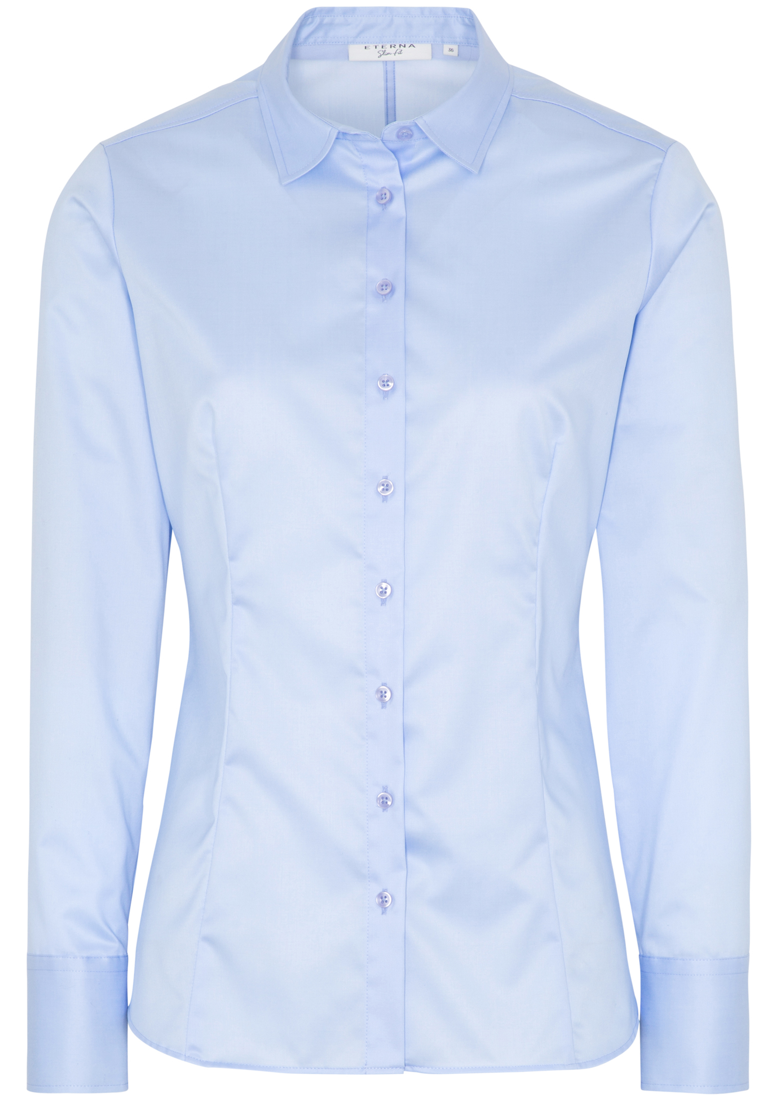 ETERNA dames blouse slim fit, lichtblauw