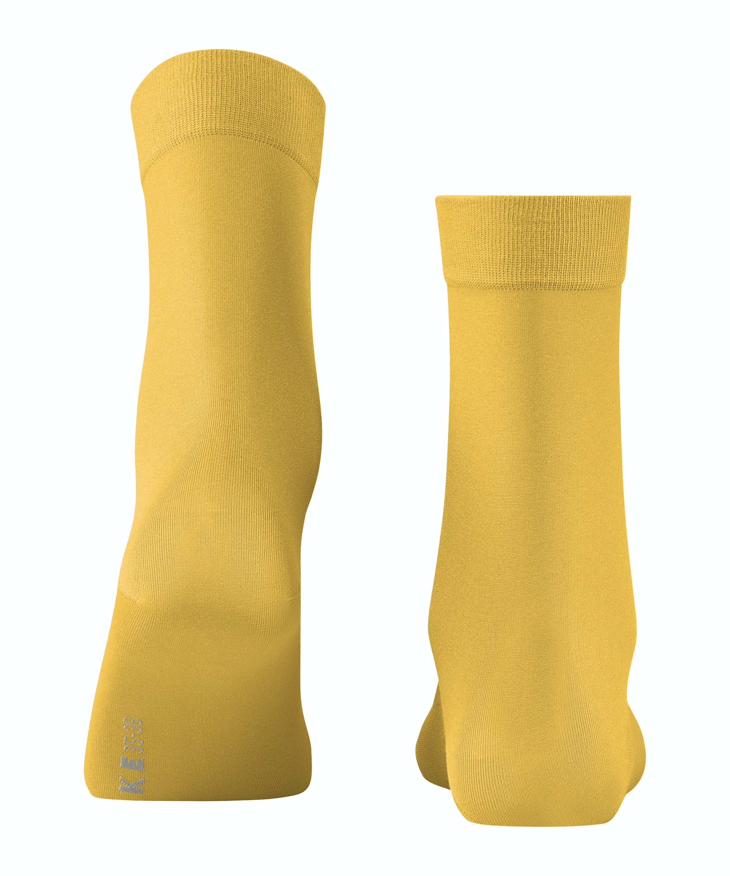 FALKE Cotton Touch damessokken, geel (mustard)