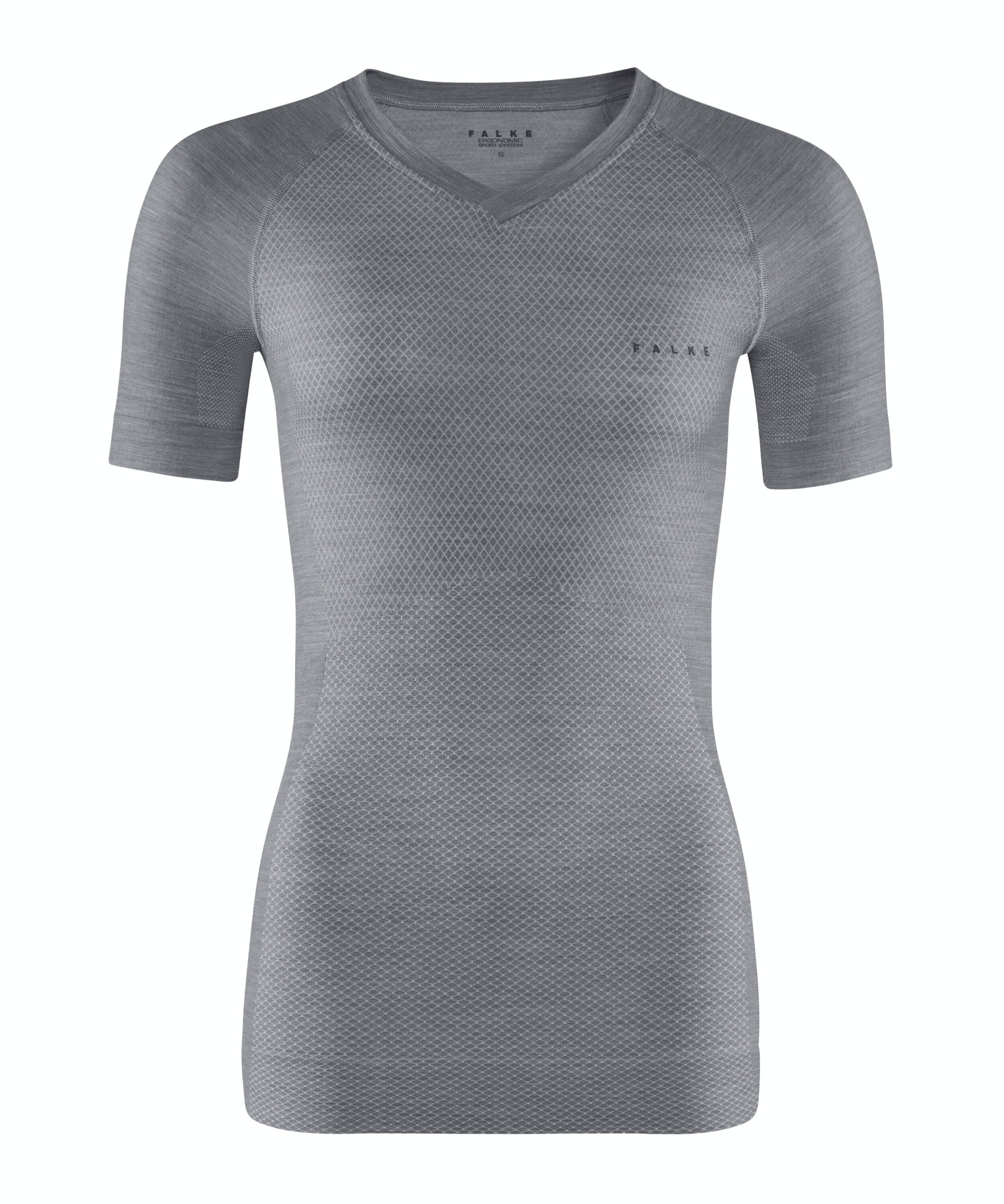 FALKE dames T-shirt Wool-Tech Light, thermoshirt, grijs (grey-heather)