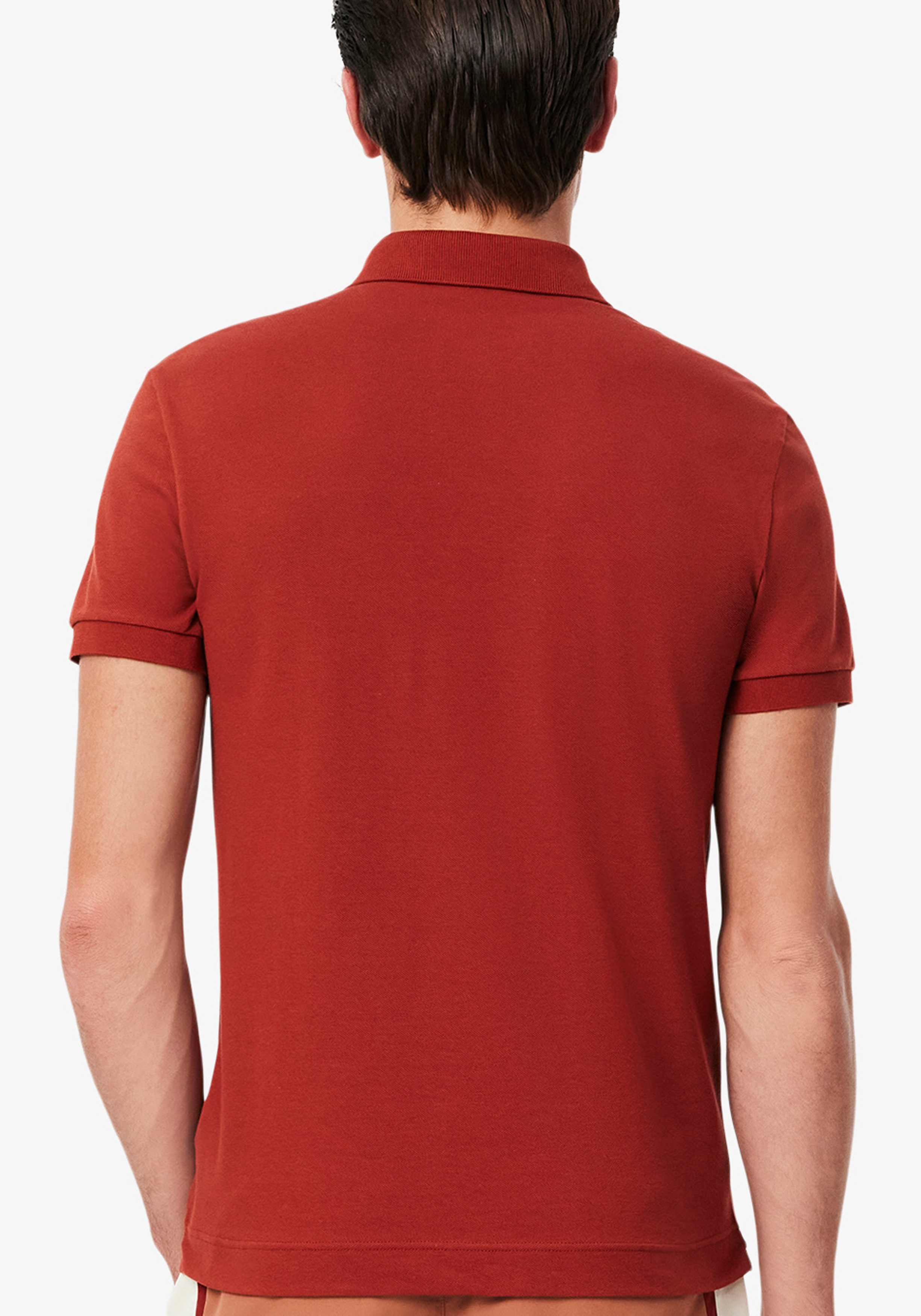 Lacoste Paris Stretch Pique Polo Regular Fit, roodbruin