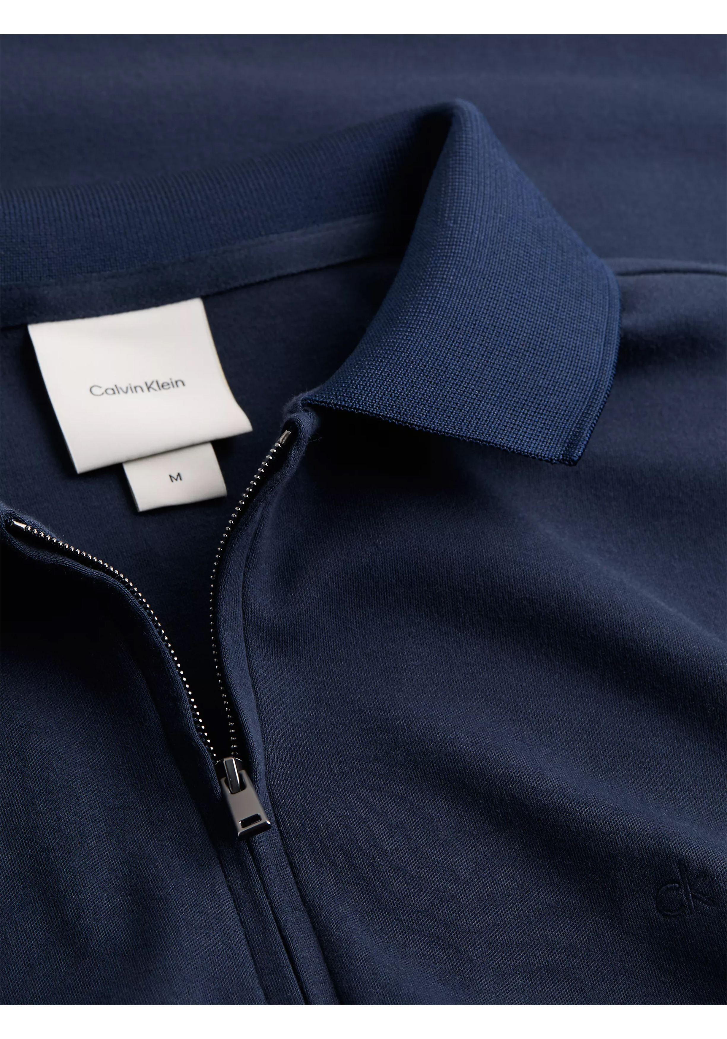 Calvin Klein Liquid Touch Zip Regular Polo, heren poloshirt, donkergroen