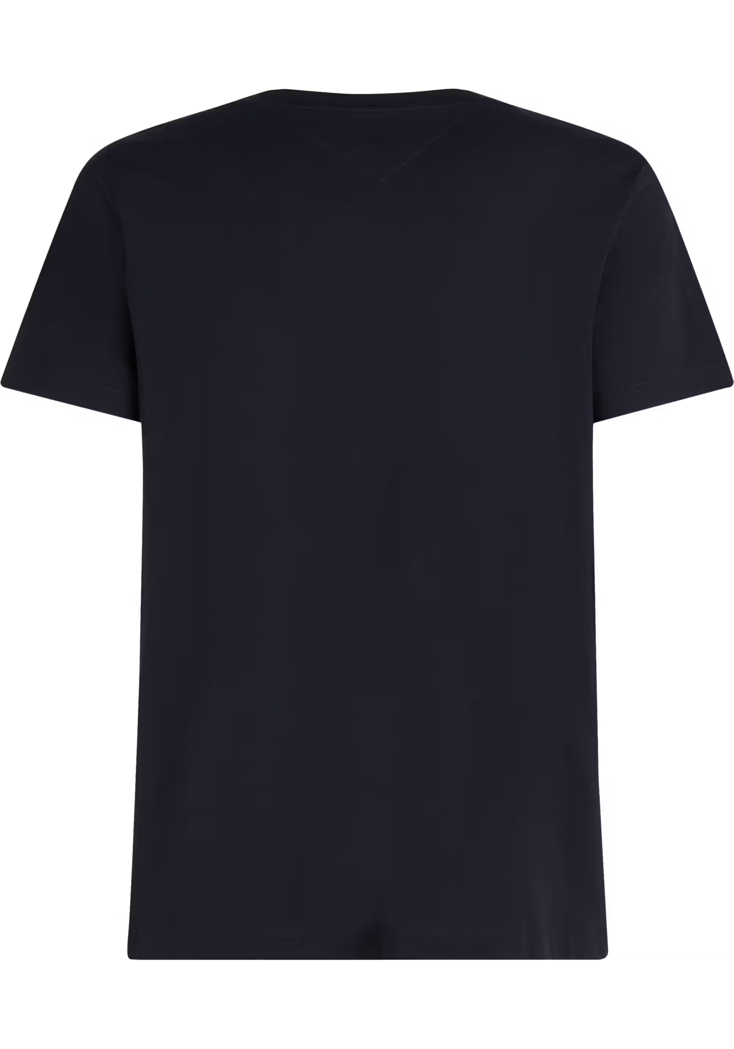 Tommy Hilfiger Hilfiger Stack Tee, heren T-shirt korte mouw O-hals, donkerblauw