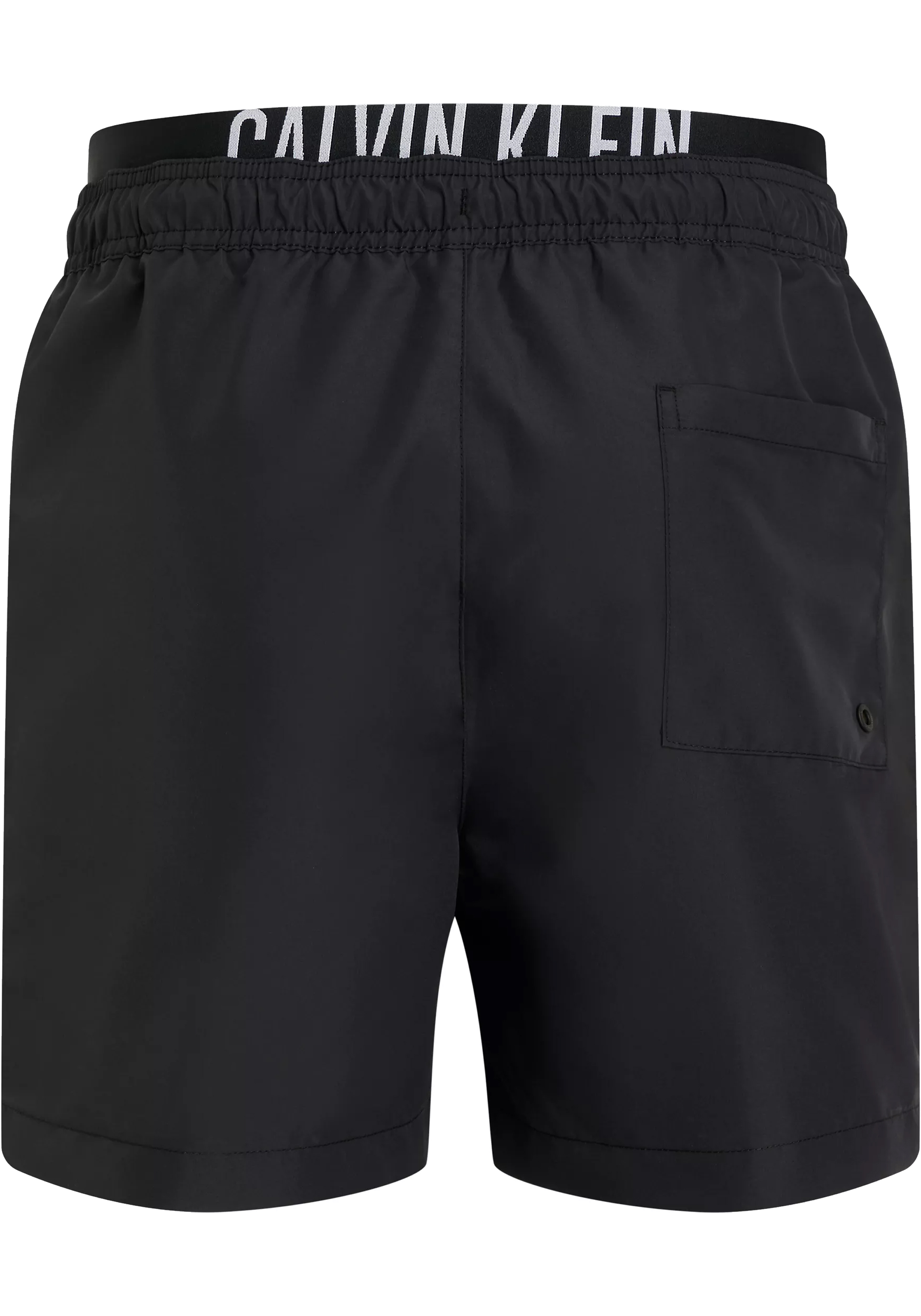 Calvin Klein Medium Drawstring Double Waistband swimshort, heren zwembroek, zwart