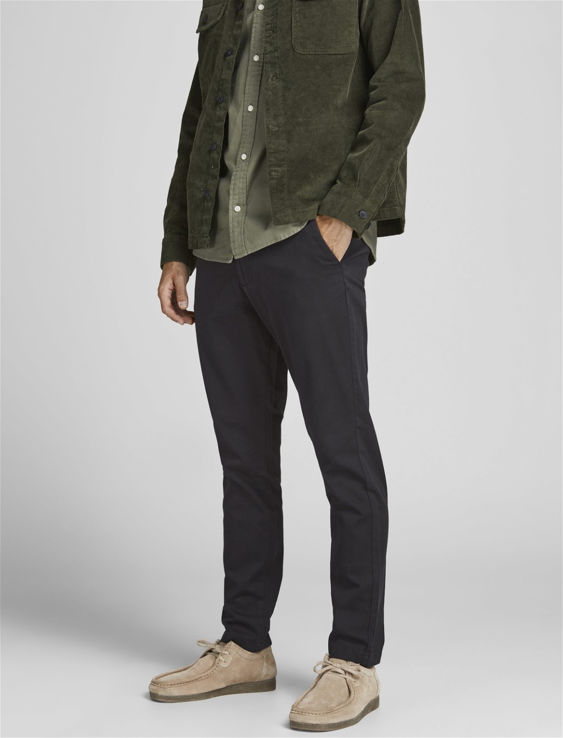 JACK & JONES Marco Dave loose fit, heren chino, zwart